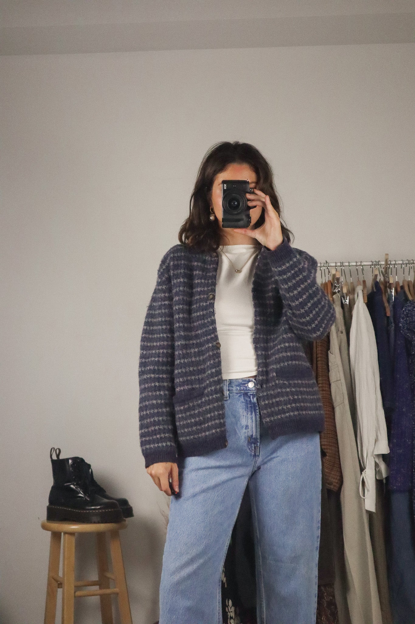 Vintage x Wool Striped Cardi (S/M)