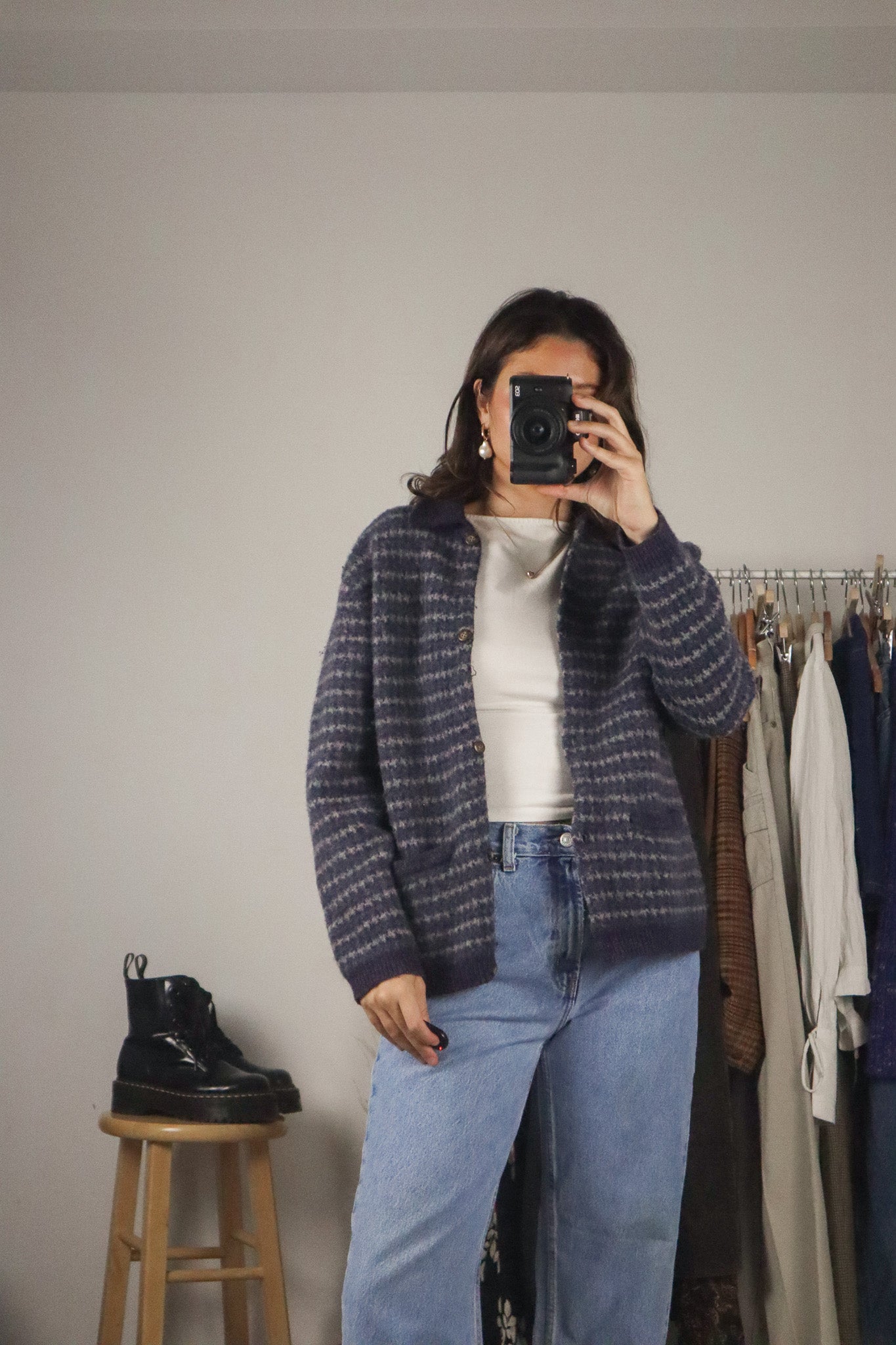 Vintage x Wool Striped Cardi (S/M)