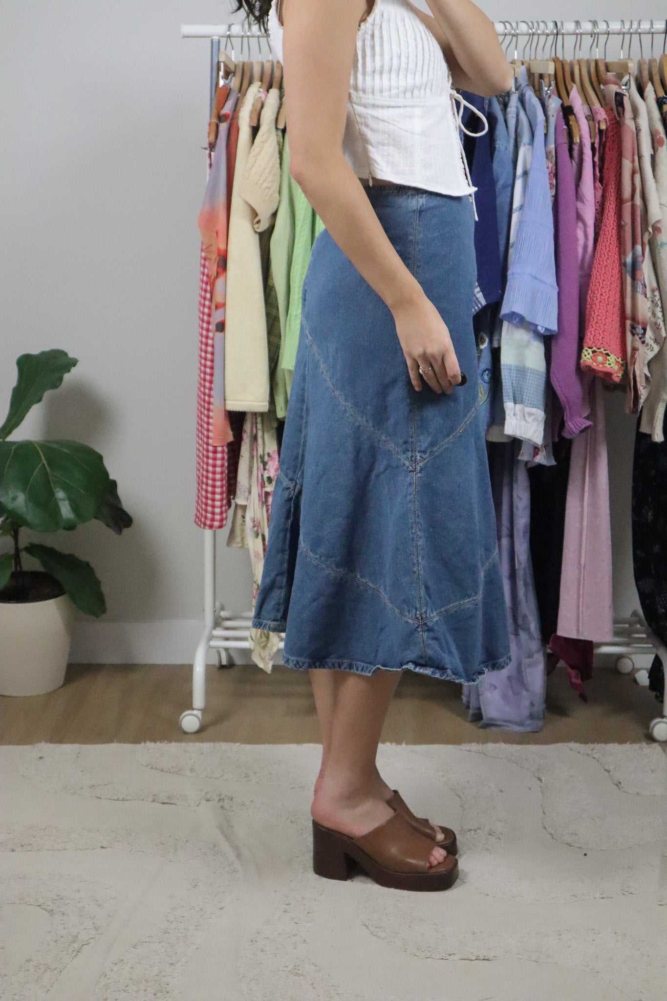 Vintage x Denim Midi Skirt (4)