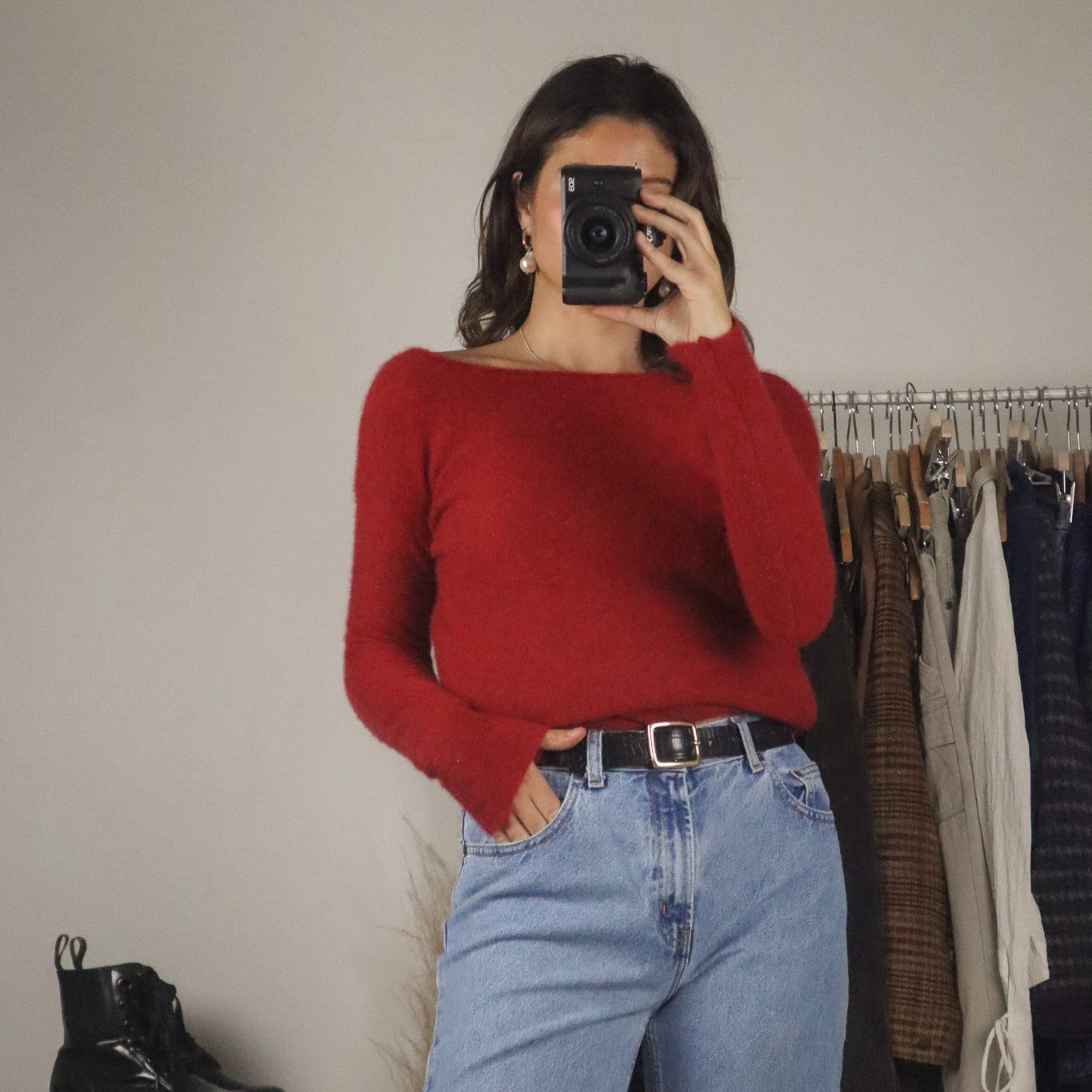 Made in Italy x Cashmere Boatneck Long-Sleeve (S/M)