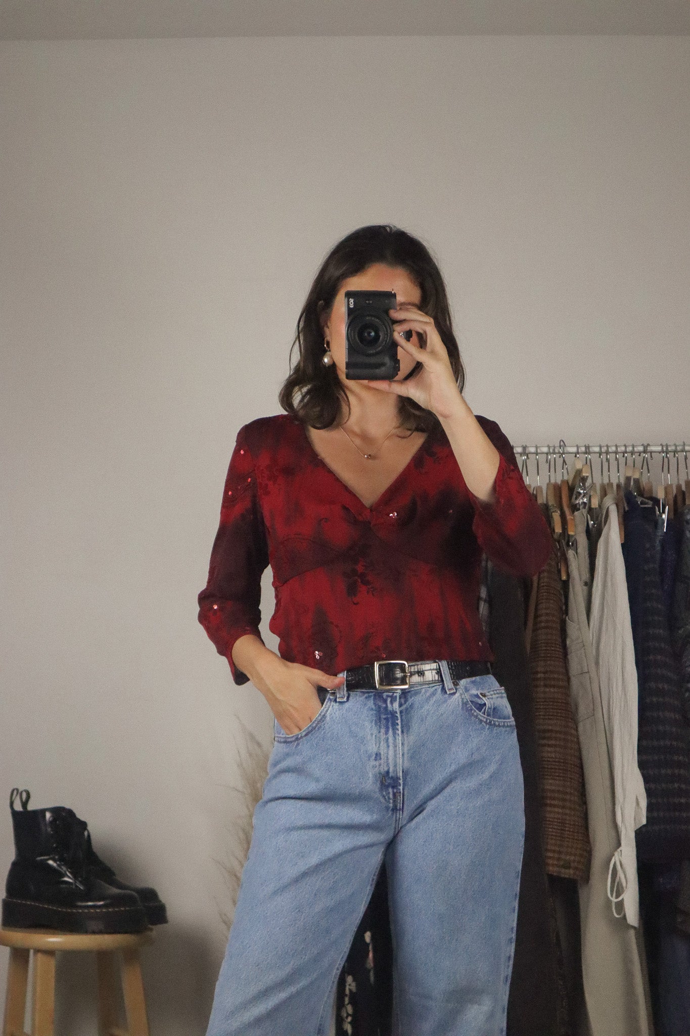 Made in Canada x Vintage x 90s Sequenced Tie-Dye Top (10)