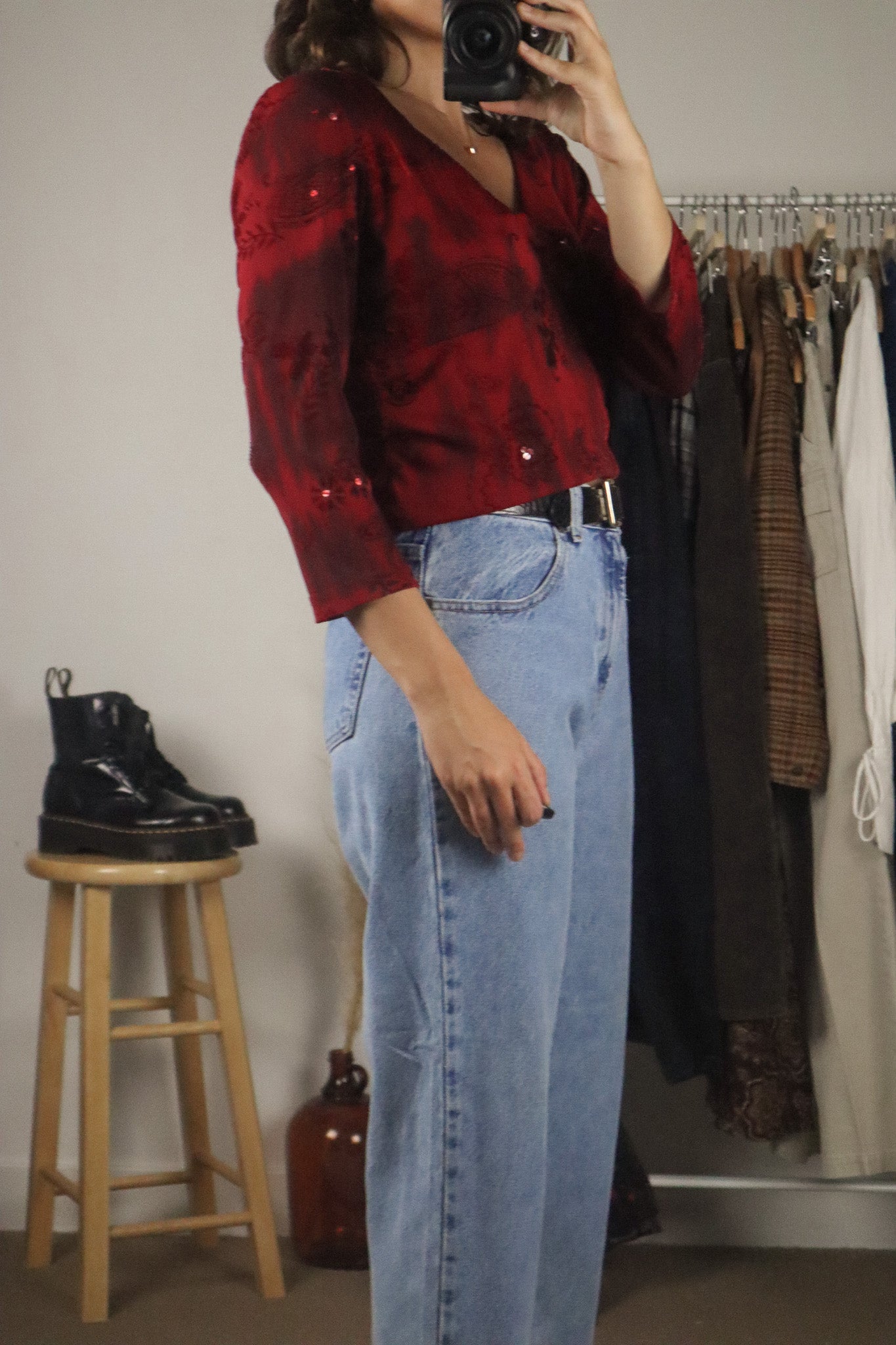 Made in Canada x Vintage x 90s Sequenced Tie-Dye Top (10)