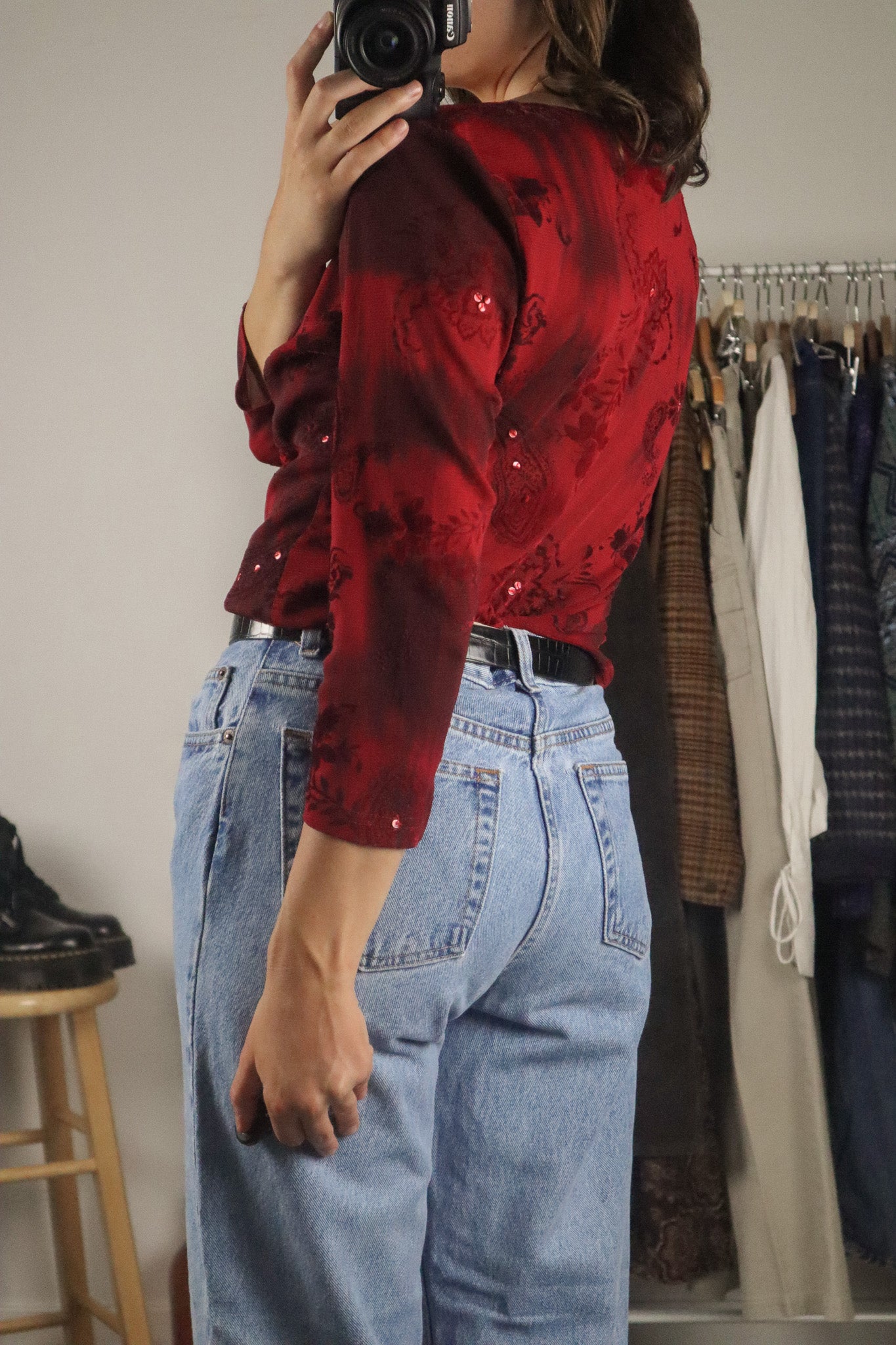 Made in Canada x Vintage x 90s Sequenced Tie-Dye Top (10)