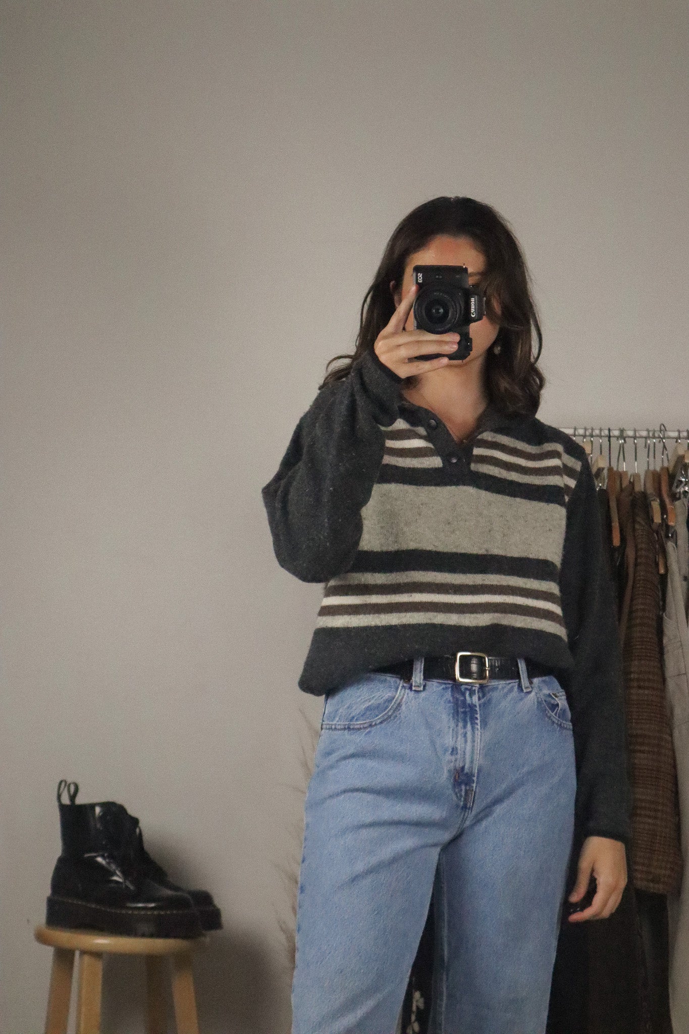 Vintage x Wool Blend Striped Sweater (S)