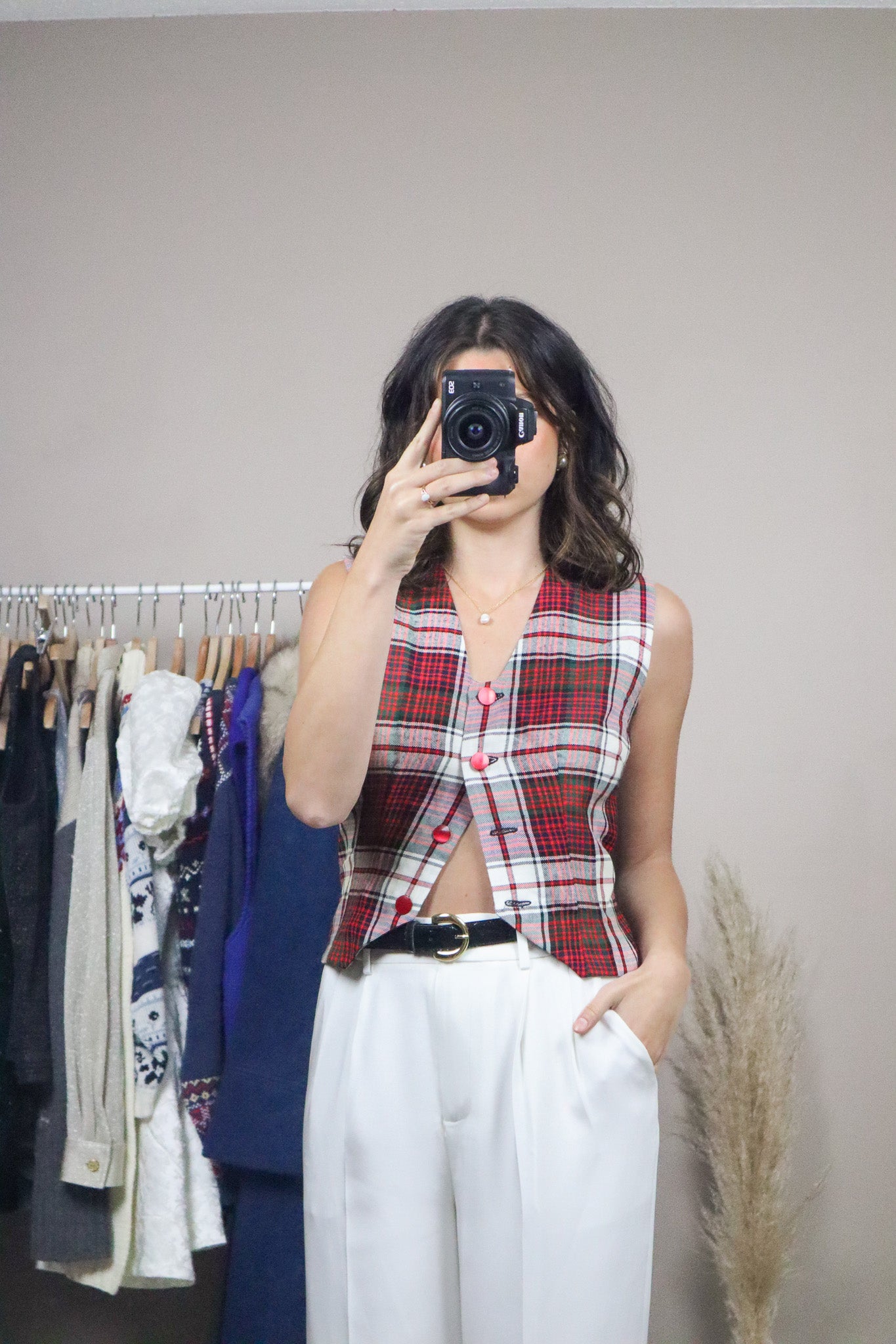 Handmade x Plaid Vest (XS/S)