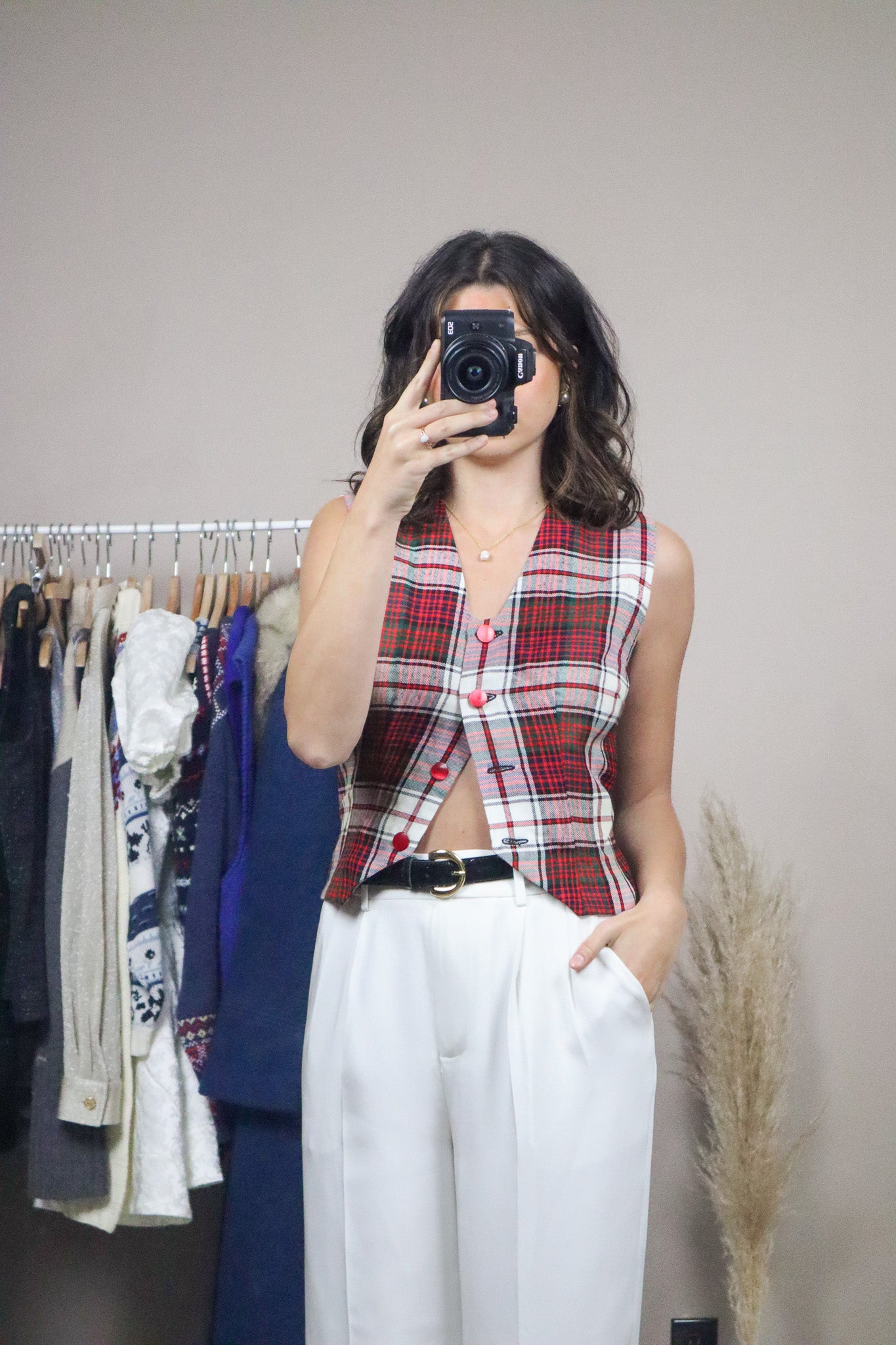 Handmade x Plaid Vest (XS/S)