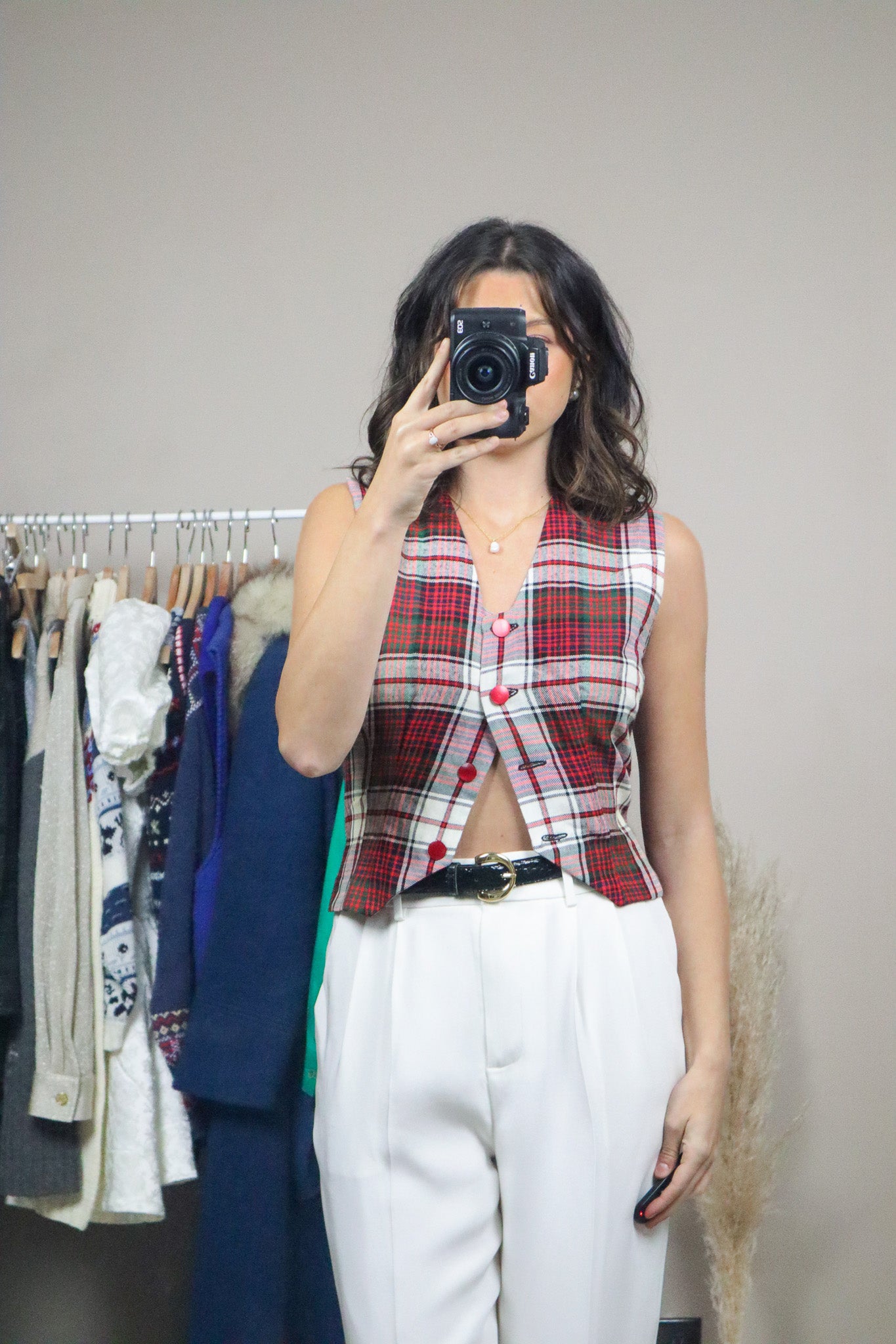 Handmade x Plaid Vest (XS/S)