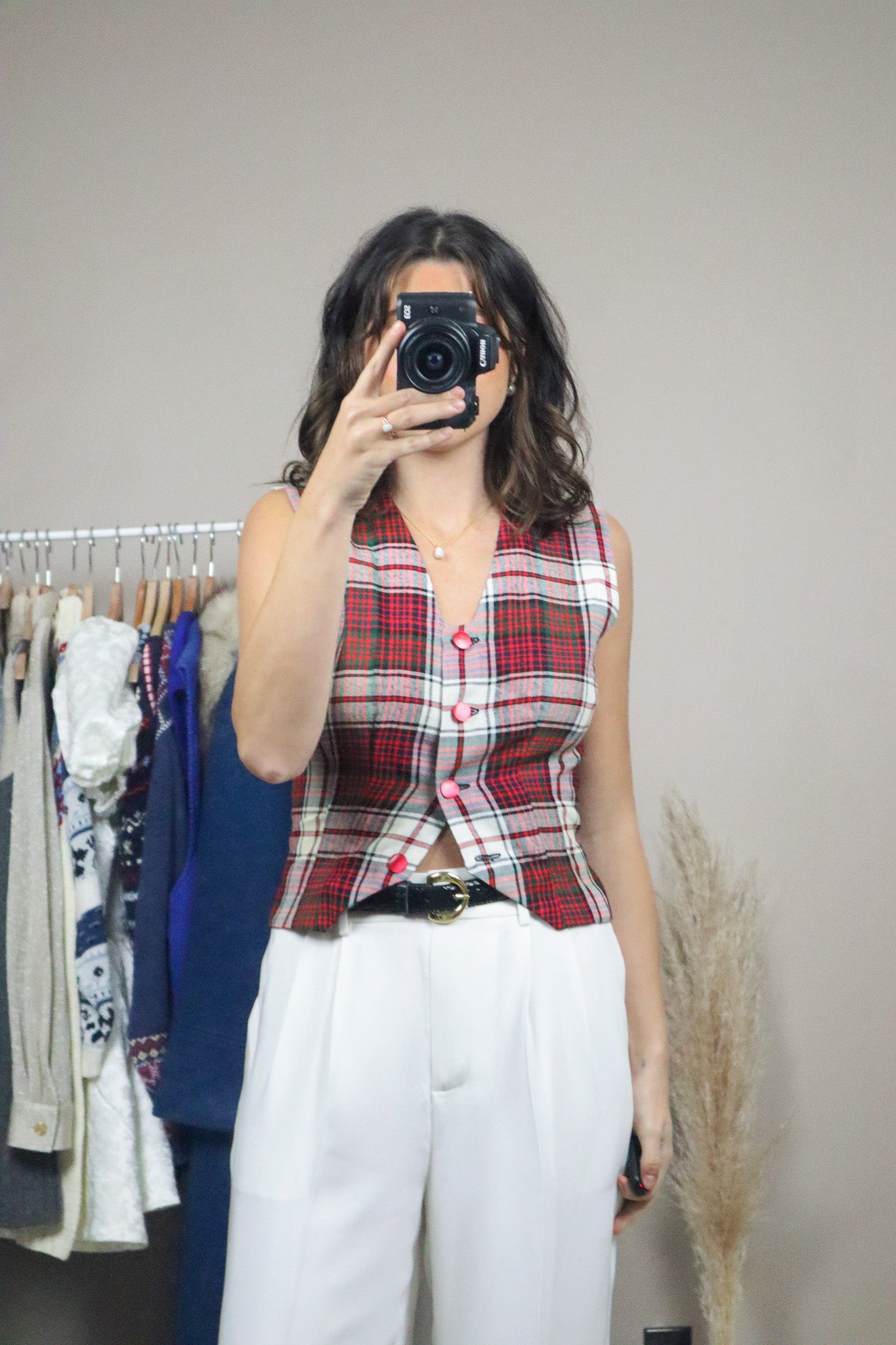 Handmade x Plaid Vest (XS/S)