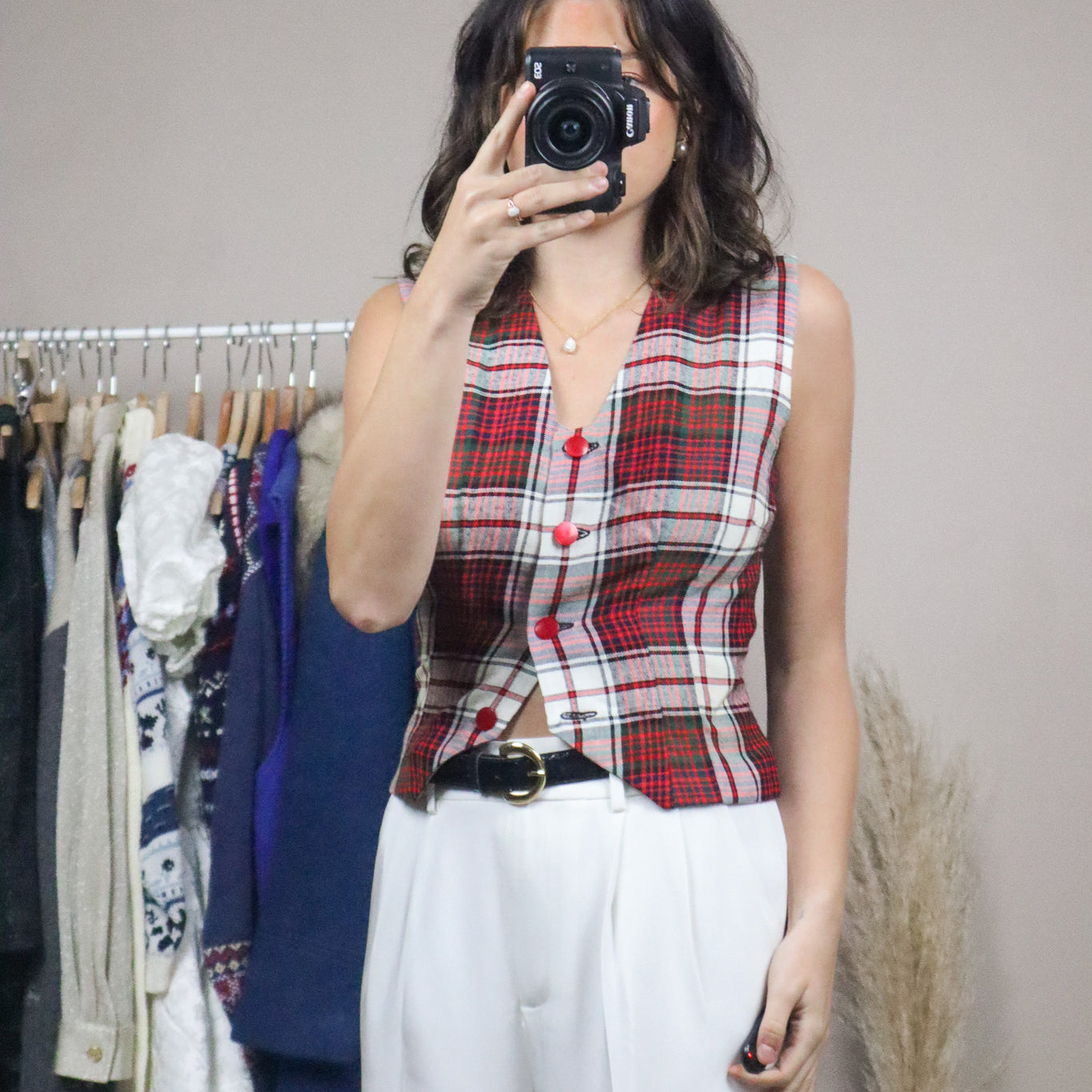 Handmade x Plaid Vest (XS/S)