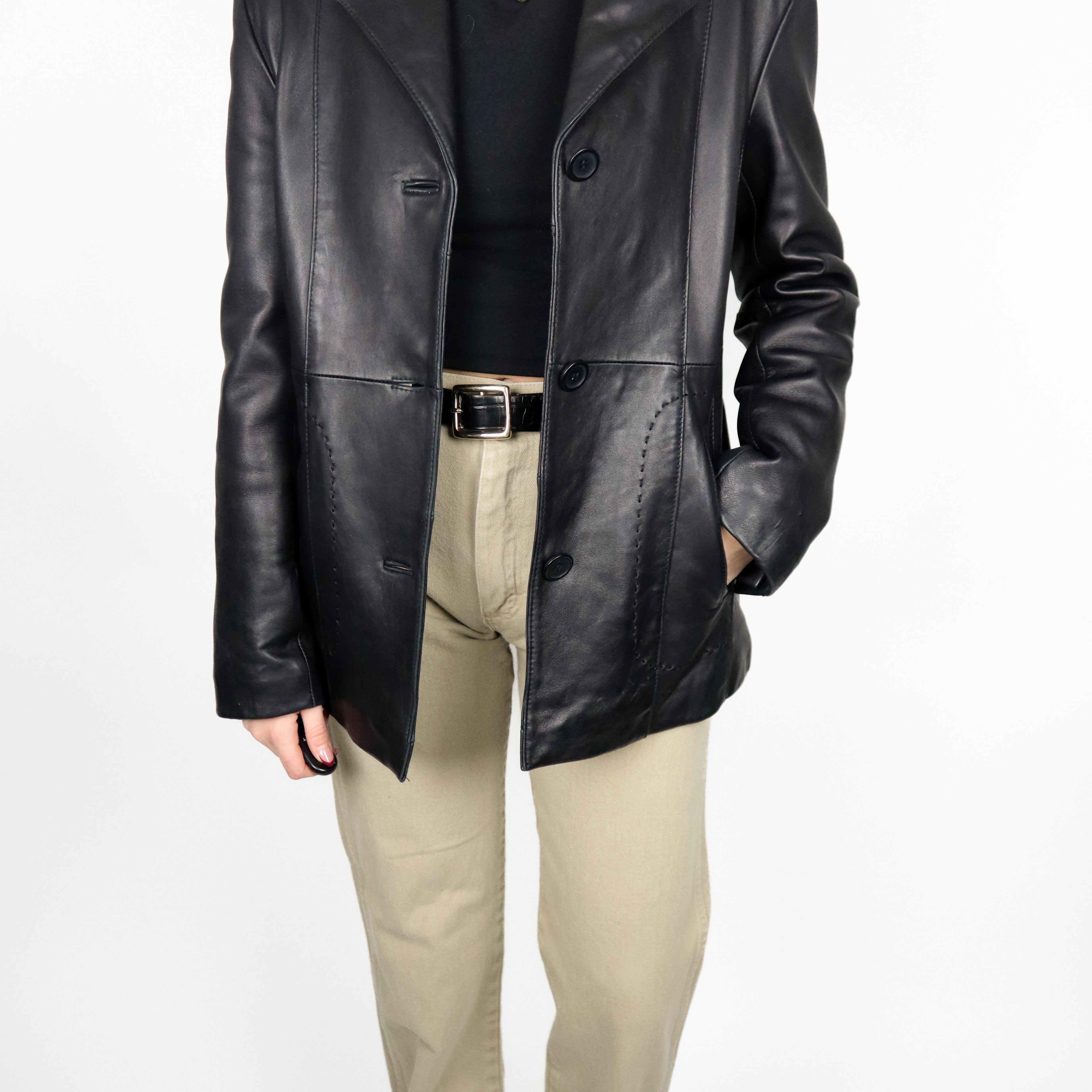 Vintage x Leather Jacket (S)