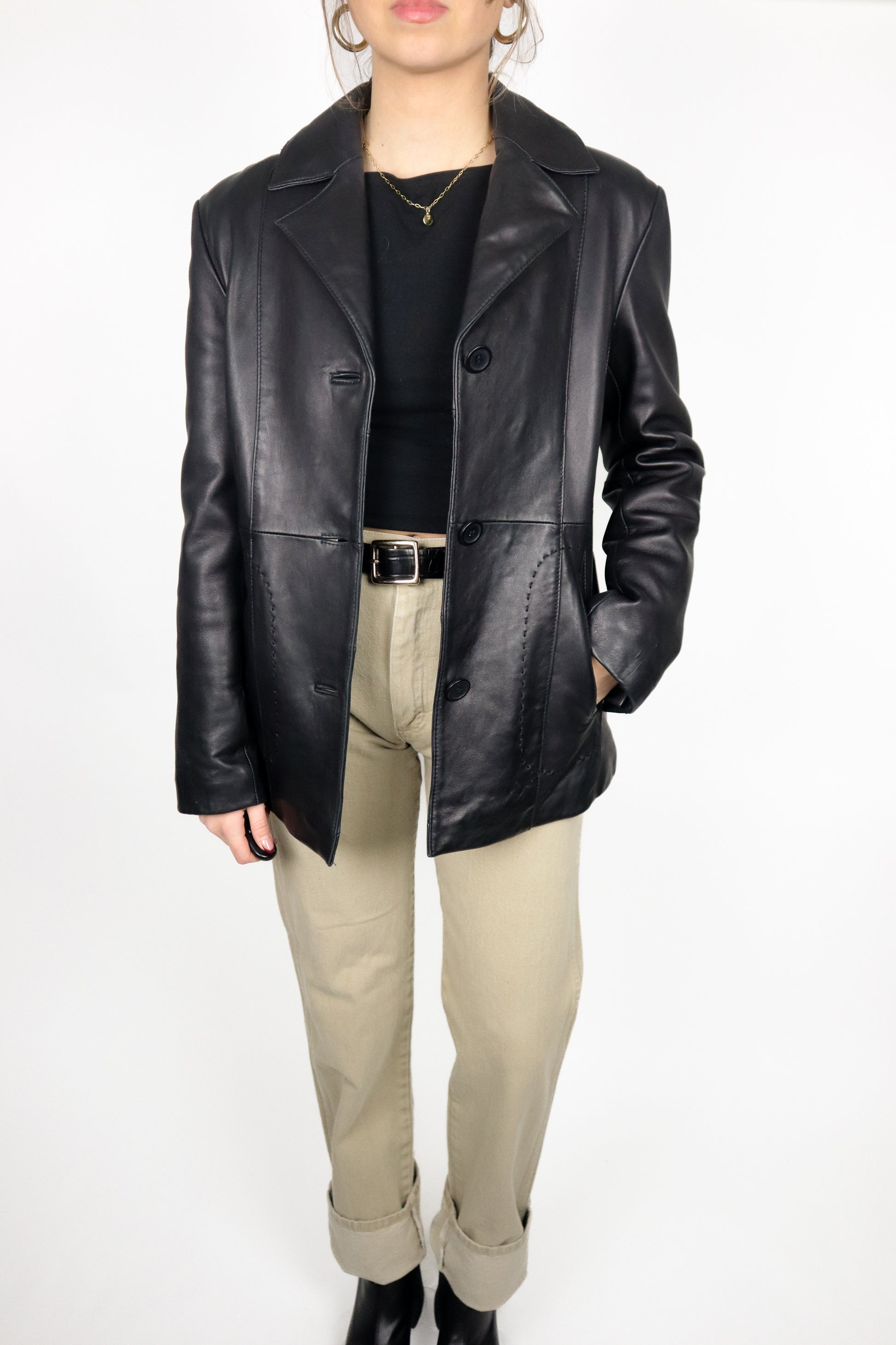 Vintage x Leather Jacket (S)