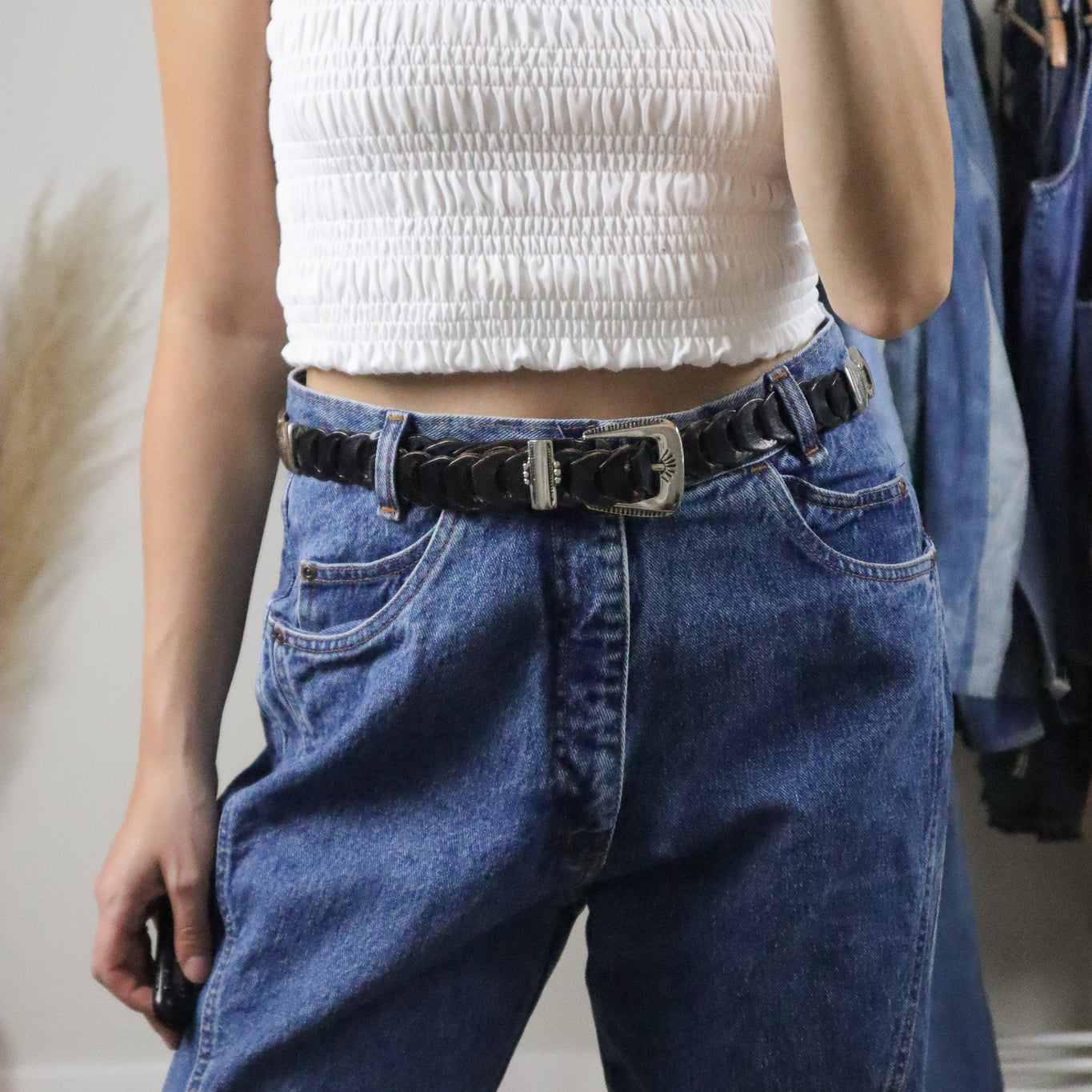 Vintage x Leather Belt (M)