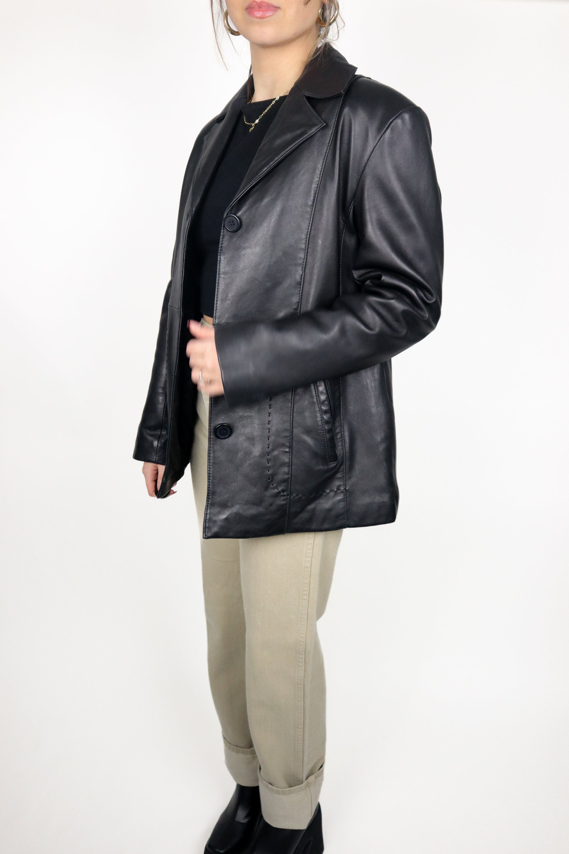 Vintage x Leather Jacket (S)