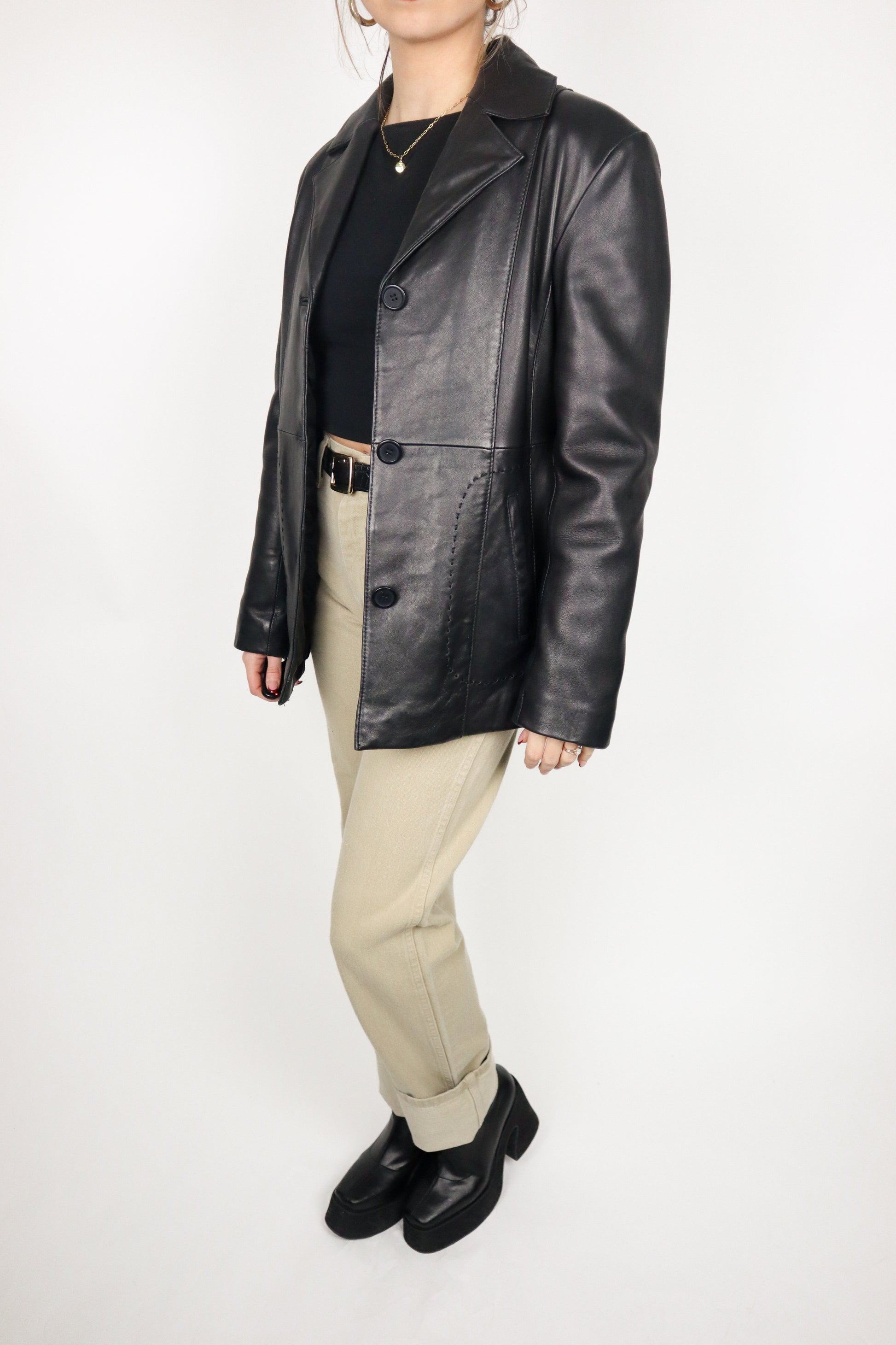 Vintage x Leather Jacket (S)