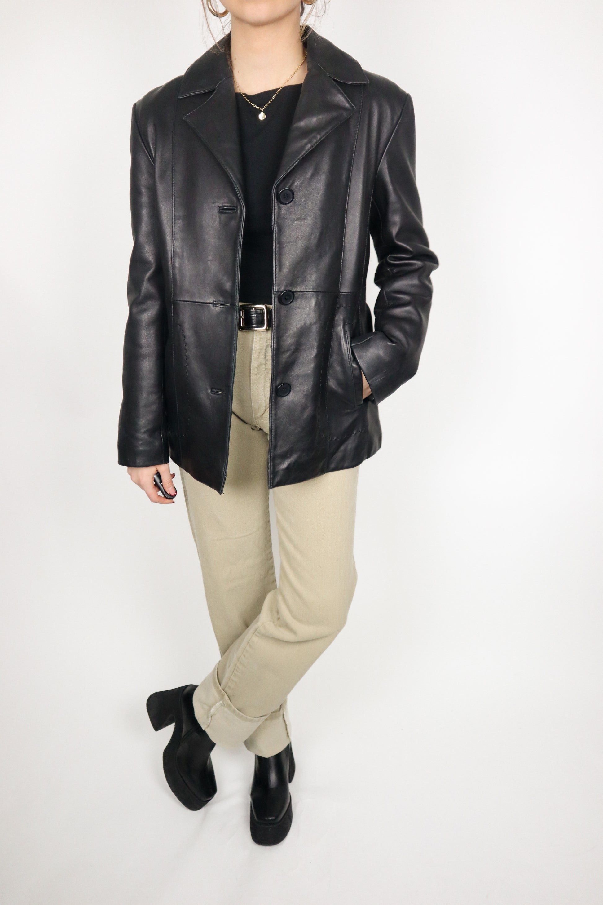 Vintage x Leather Jacket (S)