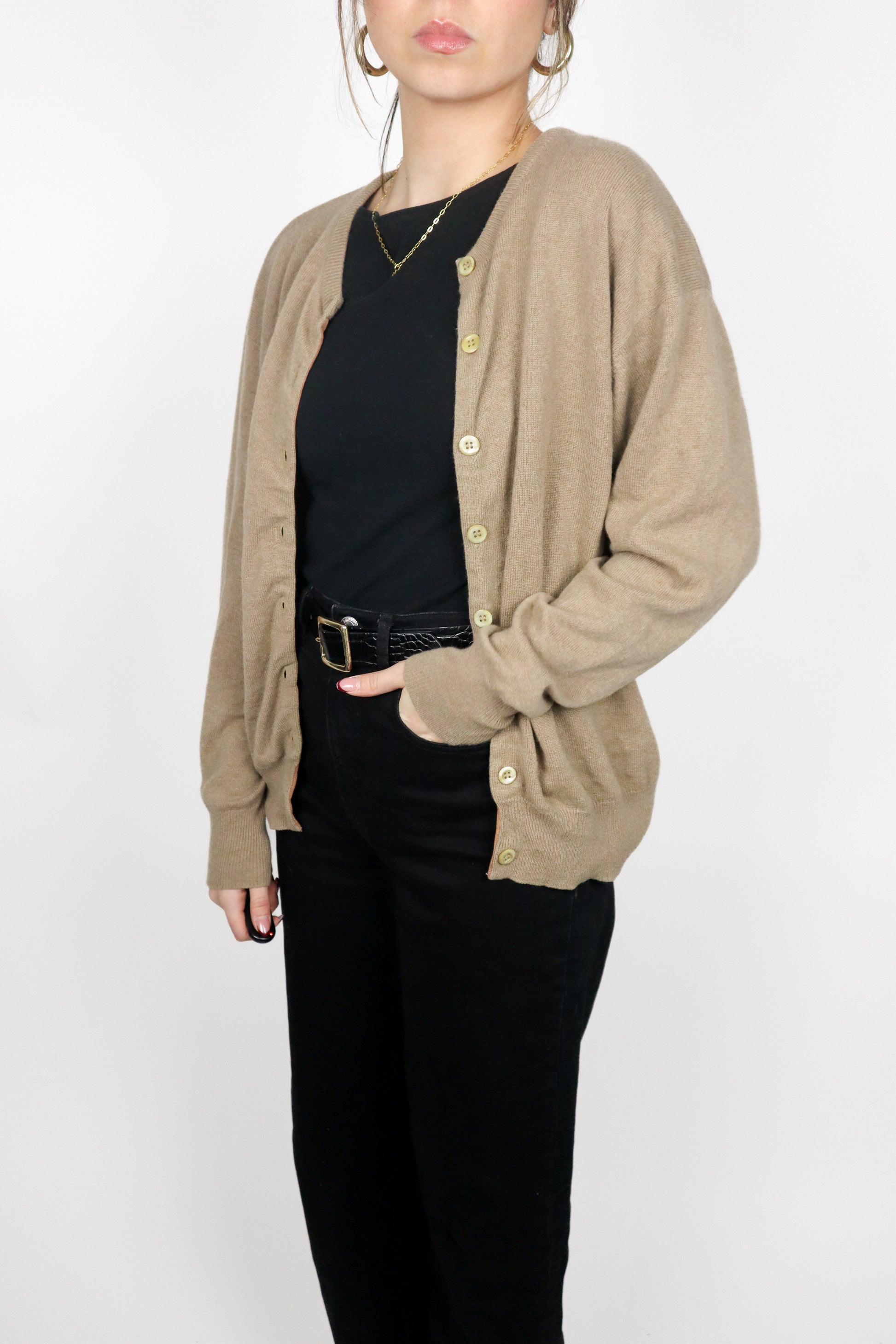 Vintage x Cashmere Cardigan (S)