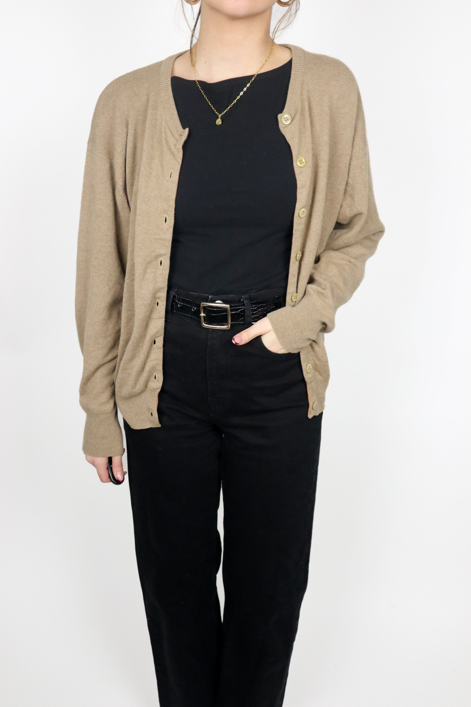 Vintage x Cashmere Cardigan (S)