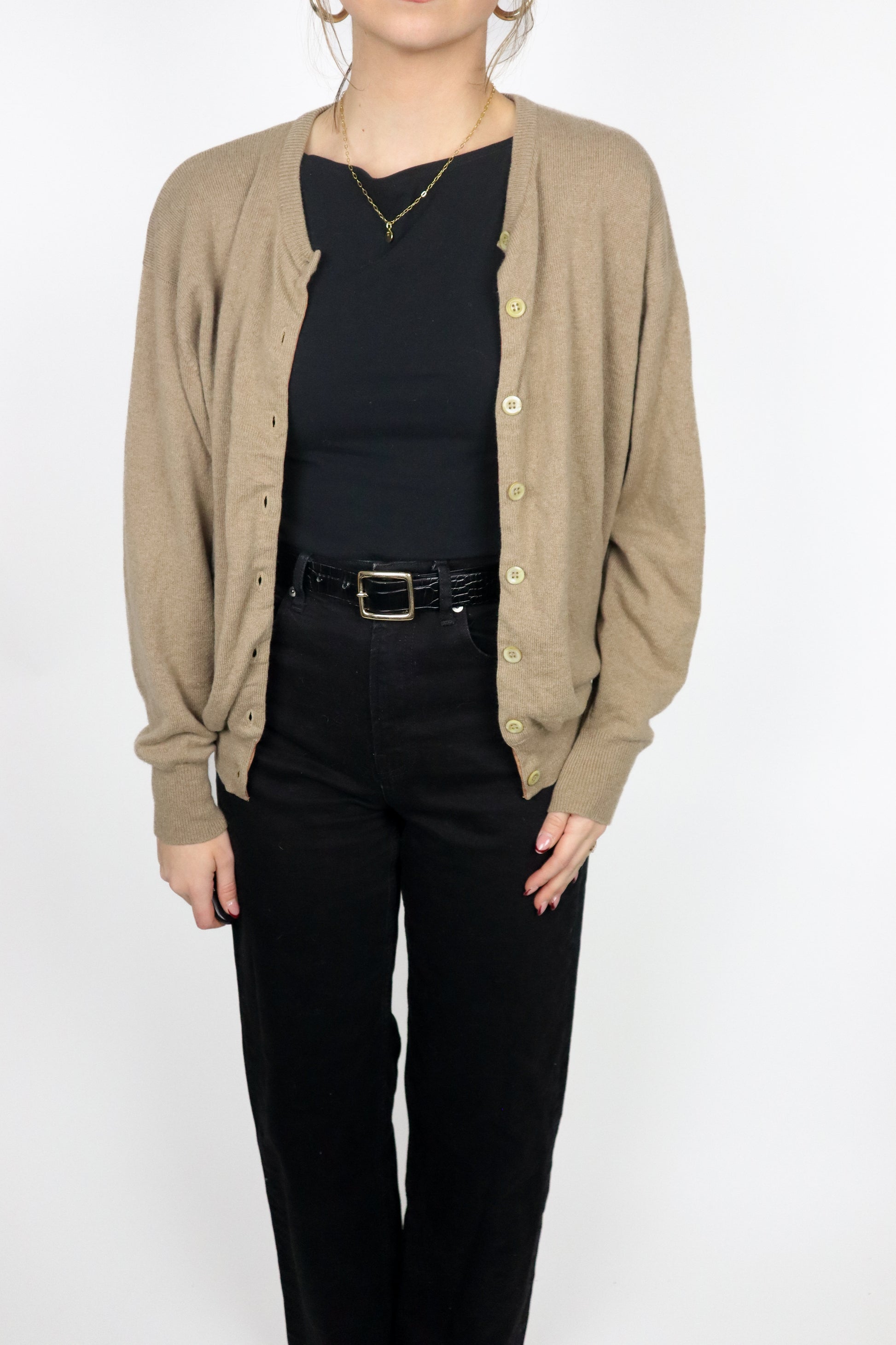 Vintage x Cashmere Cardigan (S)