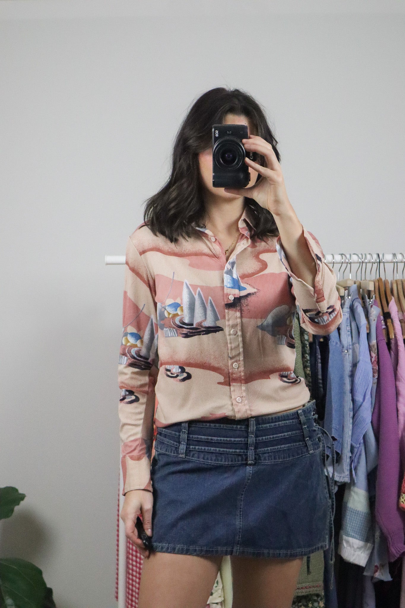 Vintage x 1970s x Graphic Blouse (S)