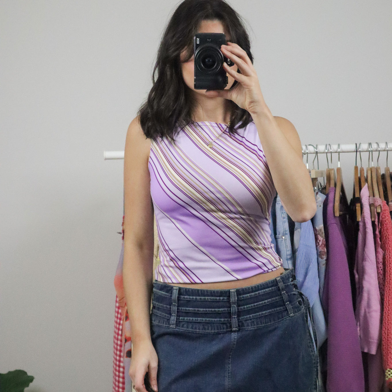 Vintage x Striped Boatneck Tank (S)