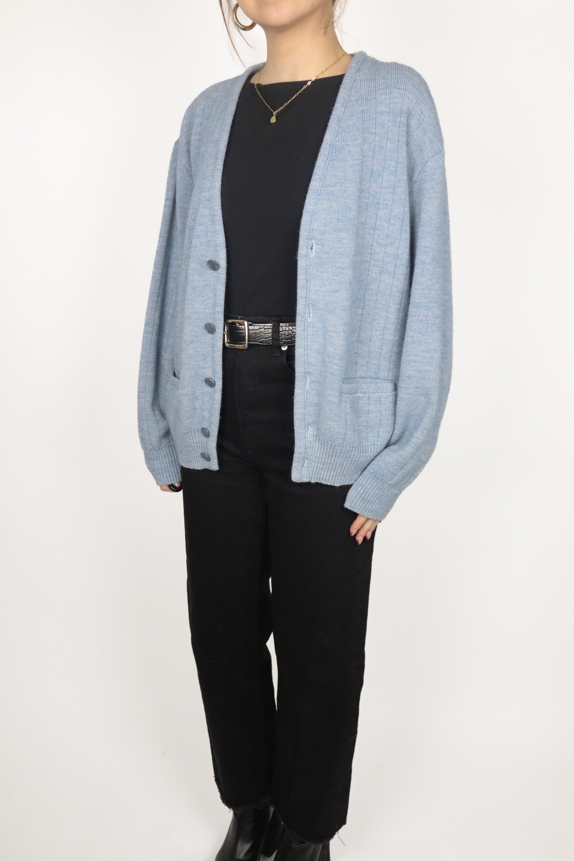 Made in Canada x Vintage x Wool Blend Cardigan (S)