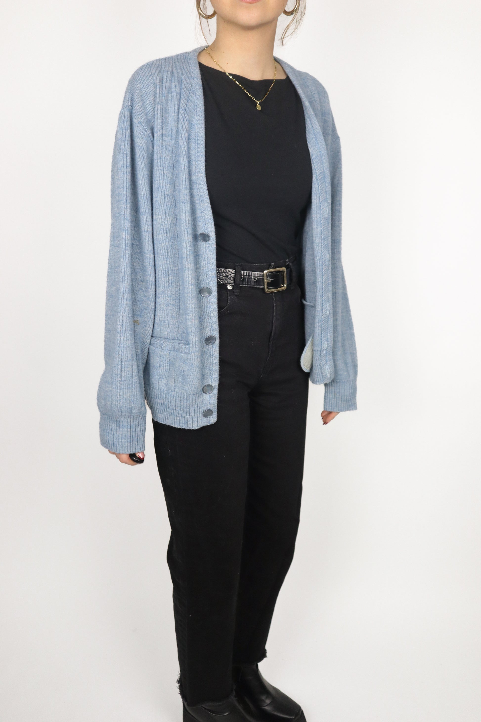 Made in Canada x Vintage x Wool Blend Cardigan (S)