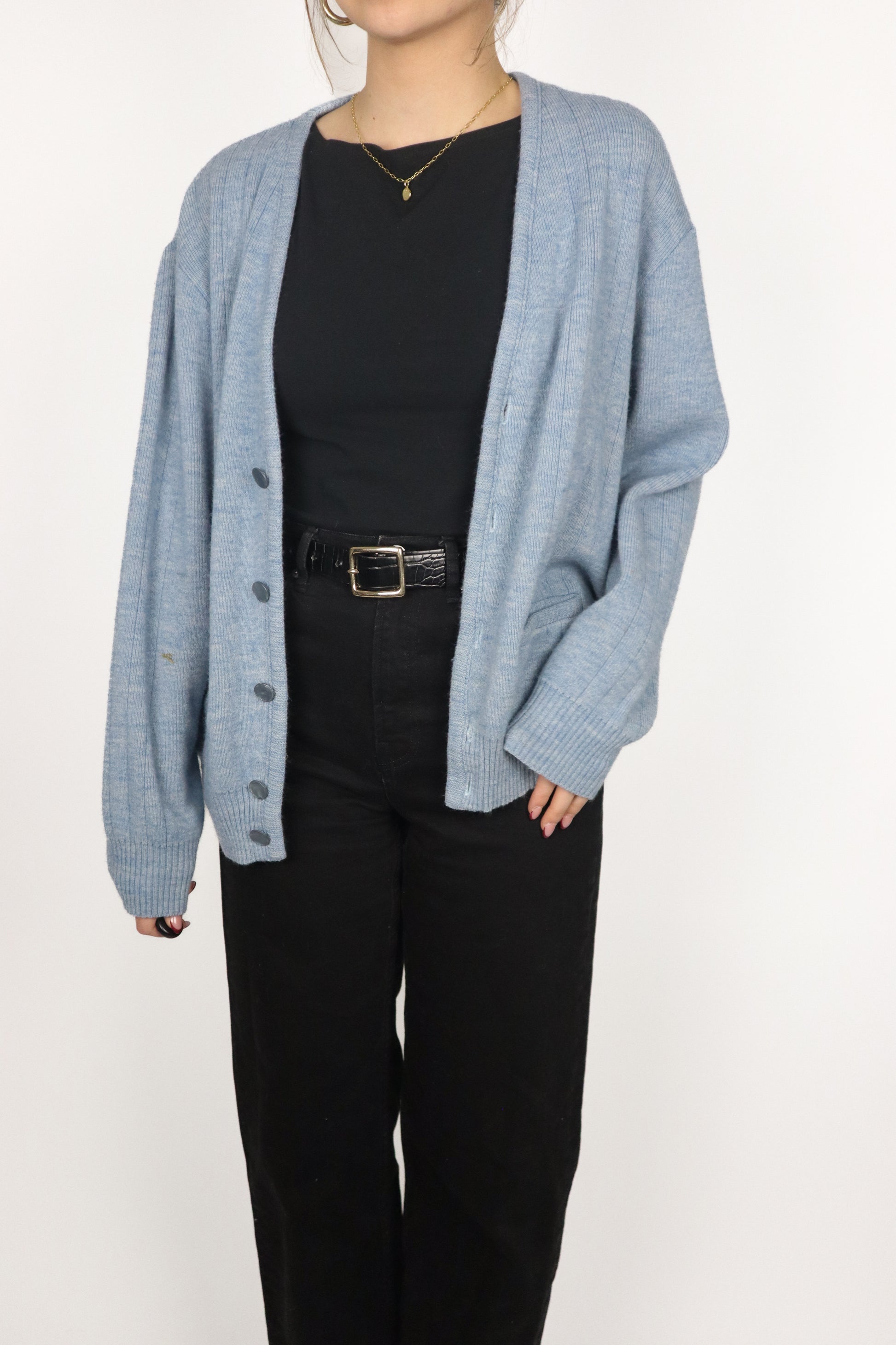 Made in Canada x Vintage x Wool Blend Cardigan (S)