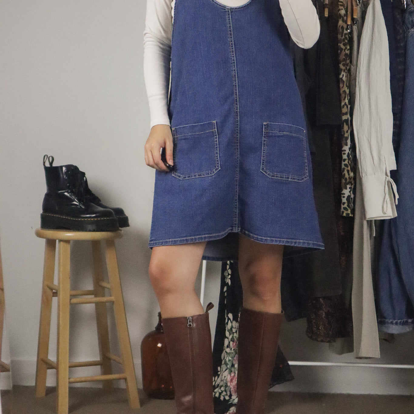 Vintage x Denim Dress (L/XL)