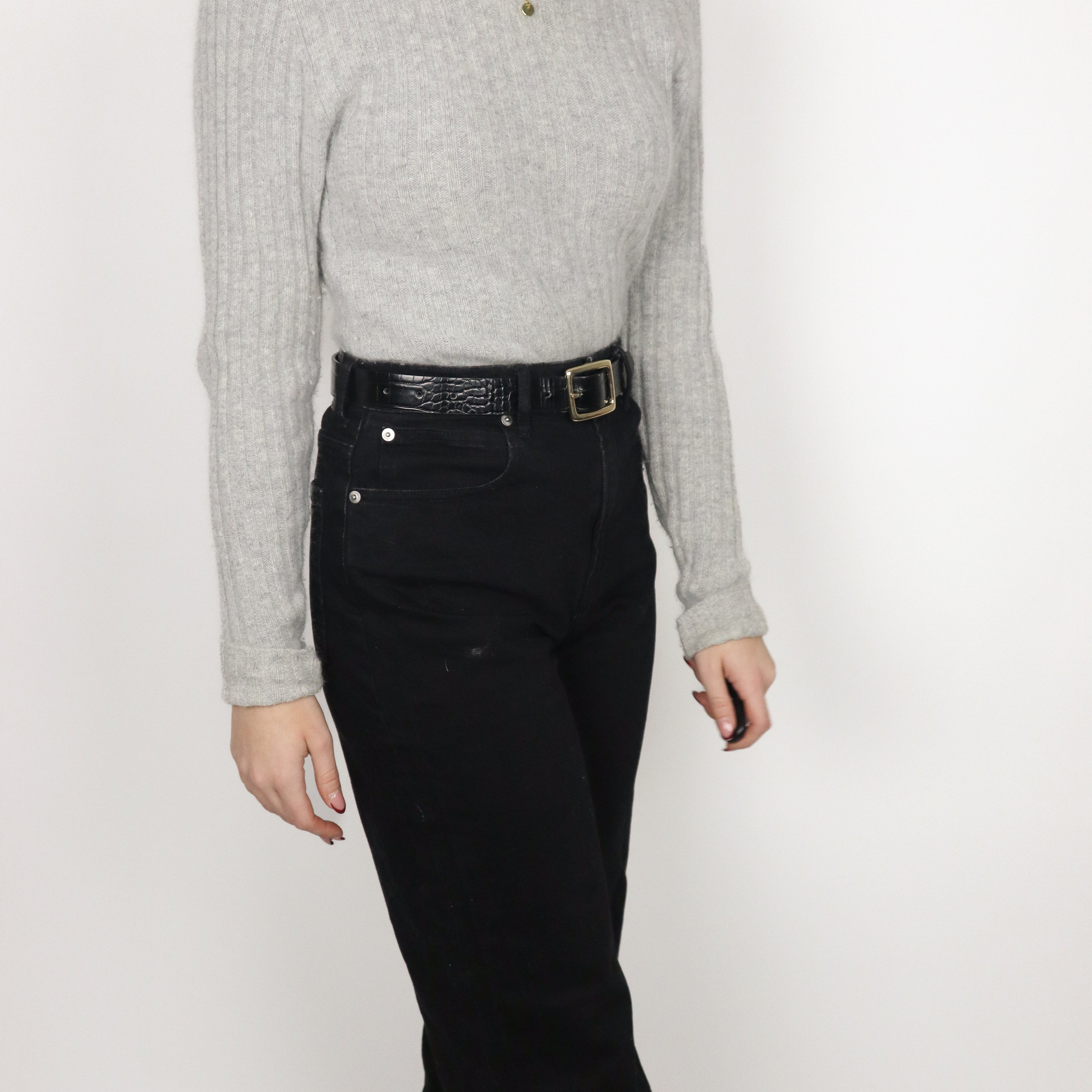 Vintage x Soft Wool Blend Knit V-Neck (S)