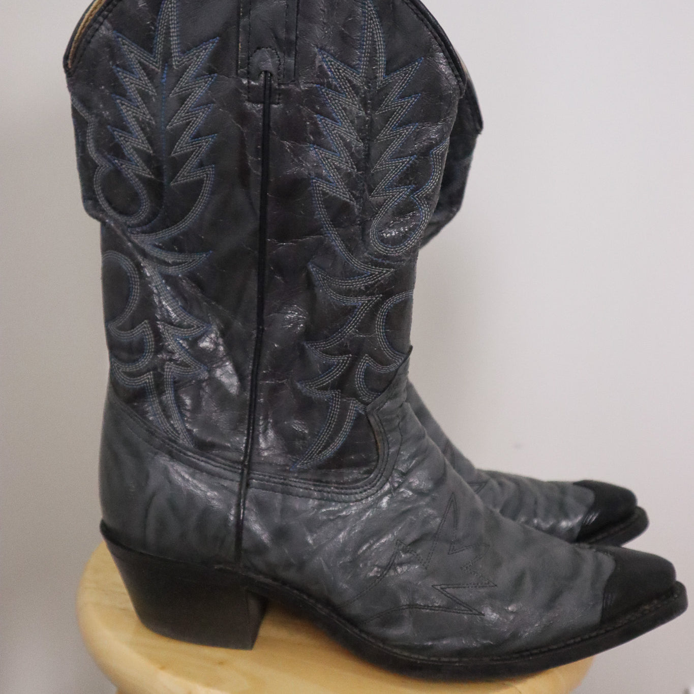 Made in USA x Vintage x Wrangler Leather Cowboy Boots (W10)