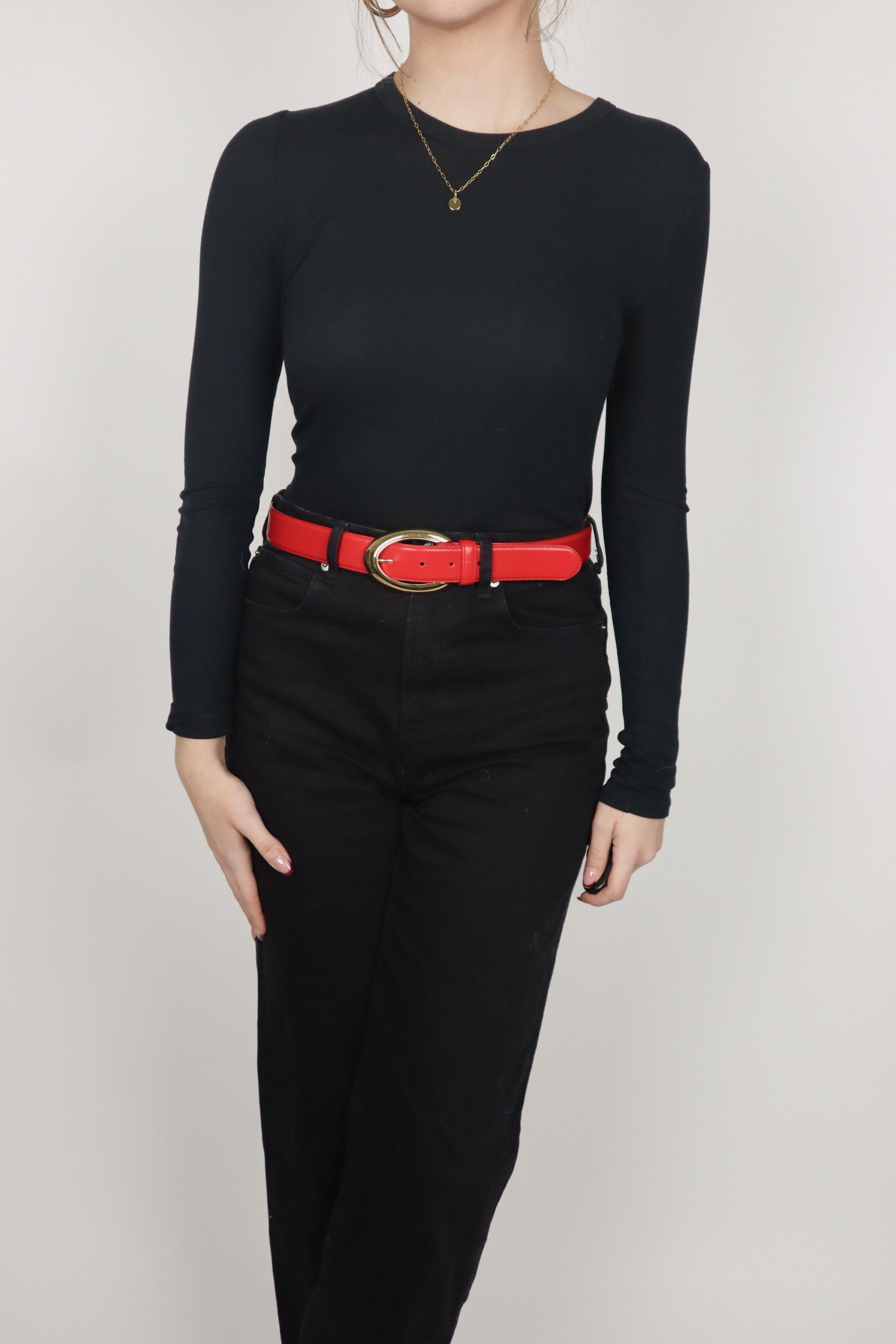 Vintage x Leather Belt (S/M)