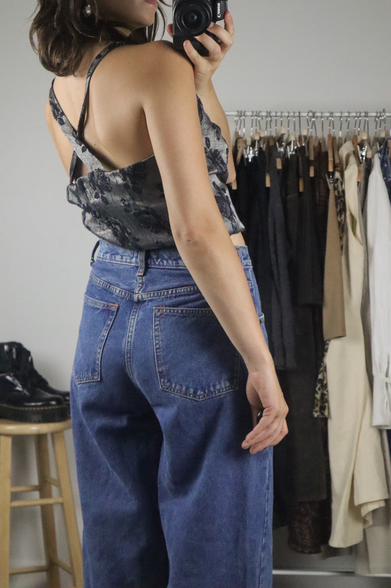 Made in Canada x Vintage x Metallic Floral Tank (M)