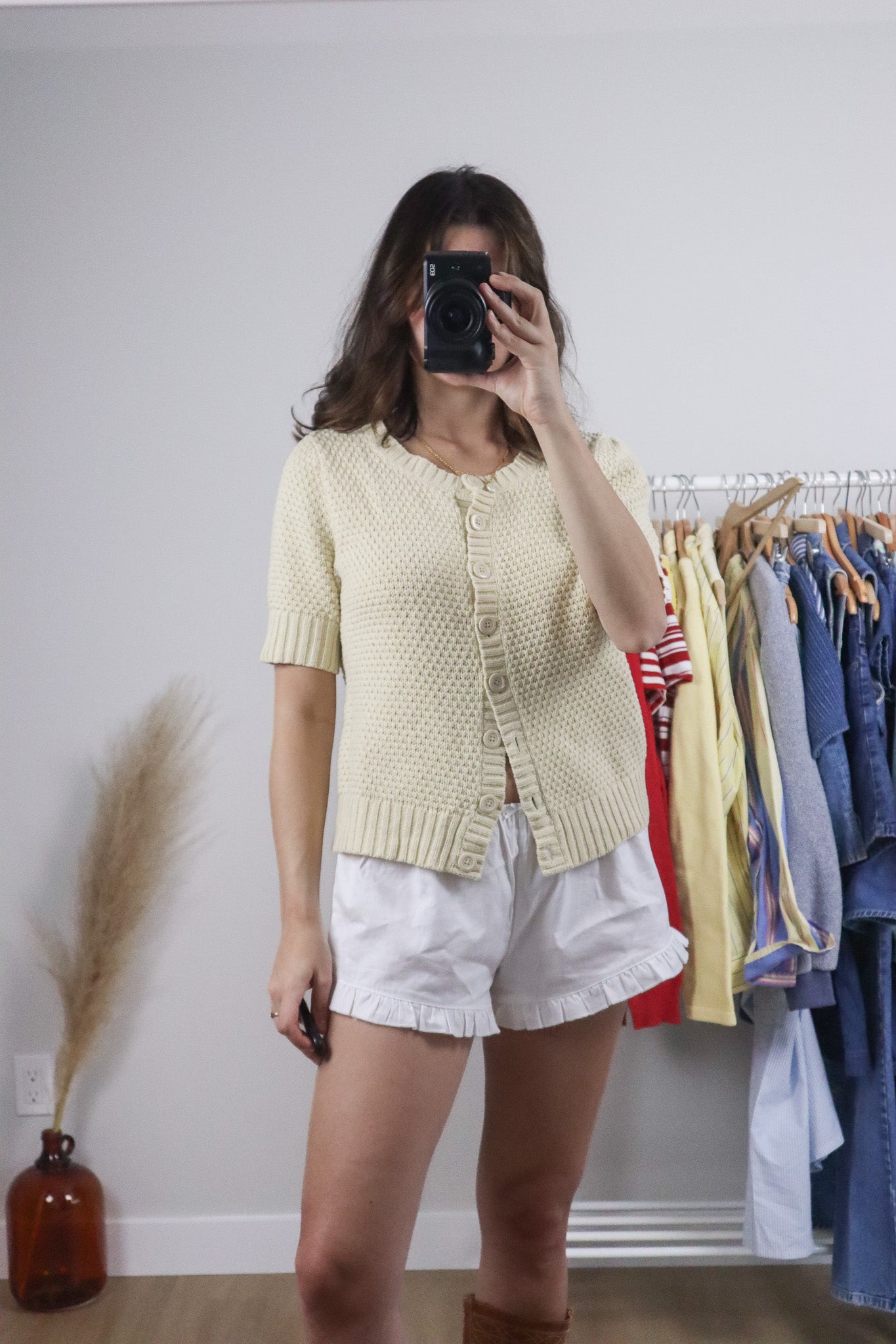 Vintage x Short-Sleeve Cardigan (M)