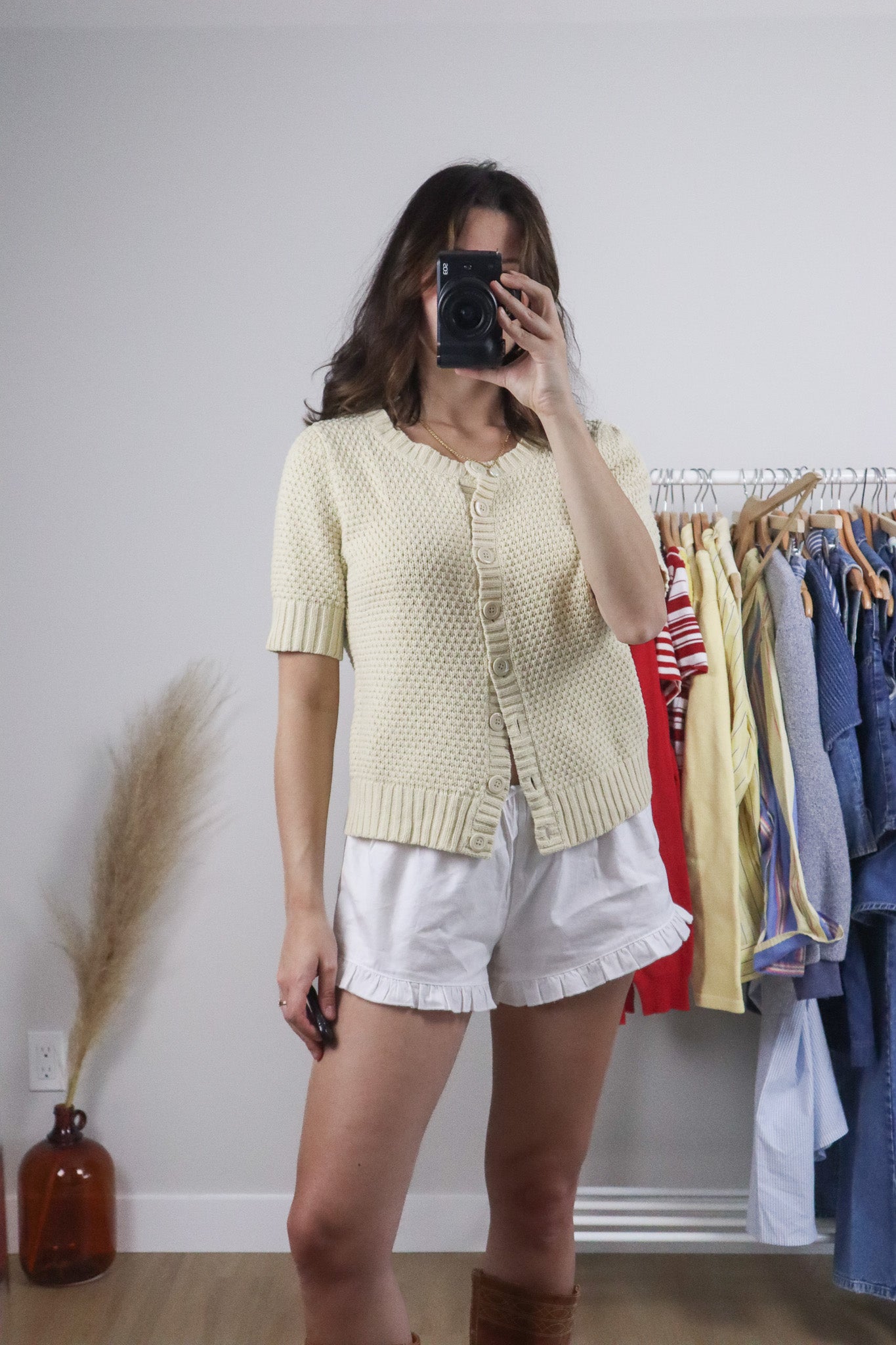 Vintage x Short-Sleeve Cardigan (M)