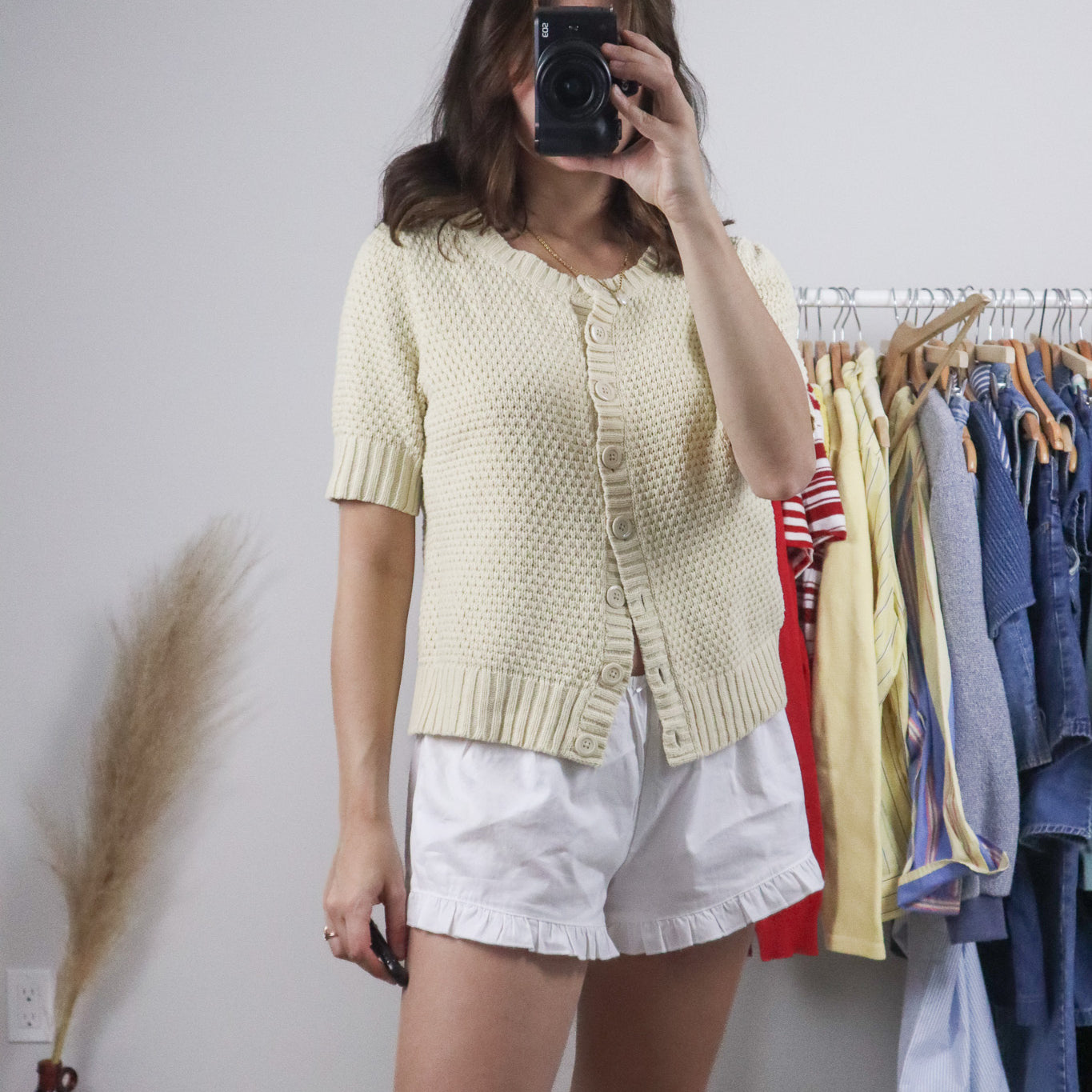 Vintage x Short-Sleeve Cardigan (M)