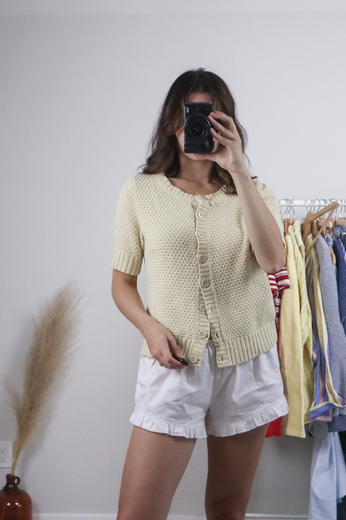 Vintage x Short-Sleeve Cardigan (M)