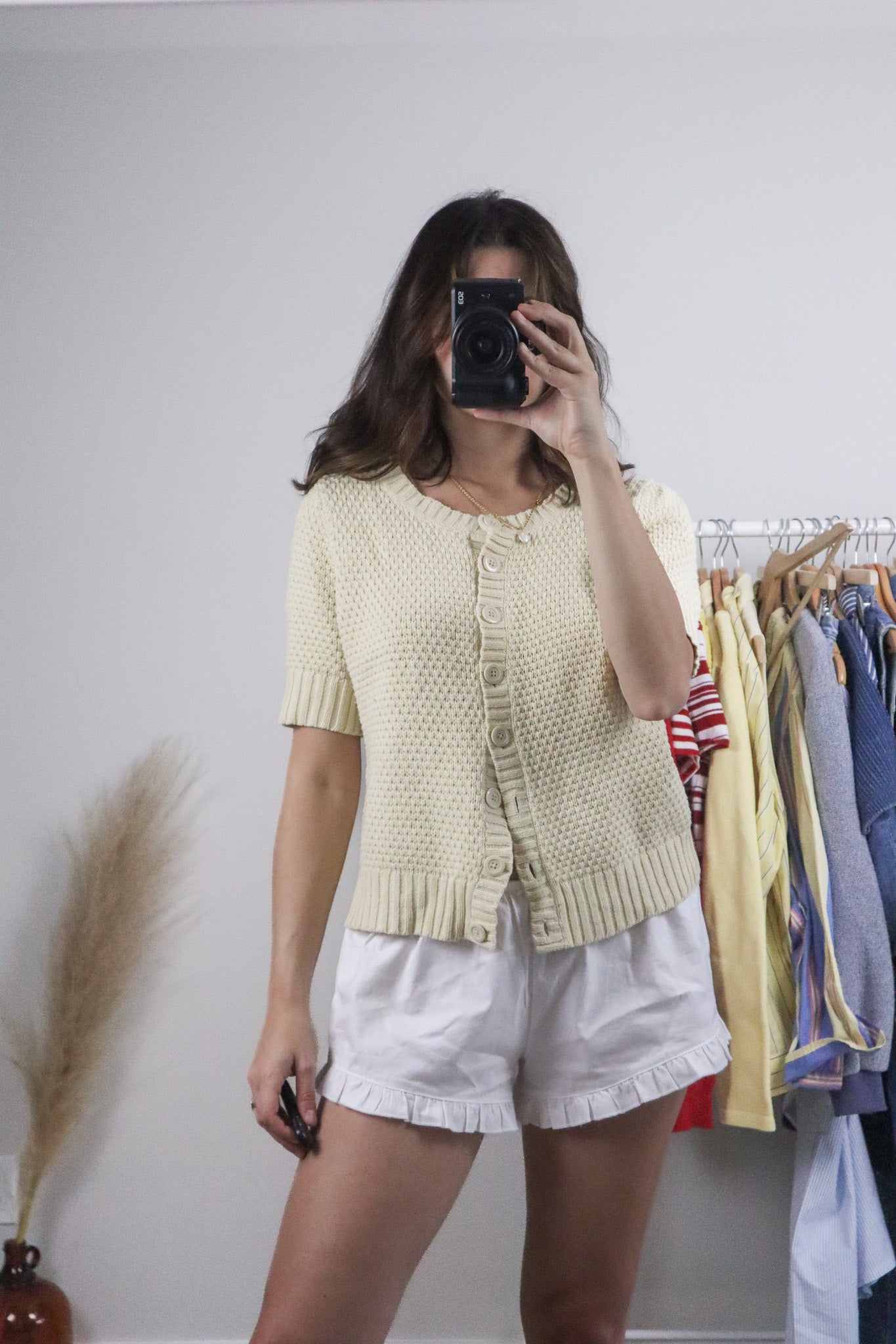 Vintage x Short-Sleeve Cardigan (M)