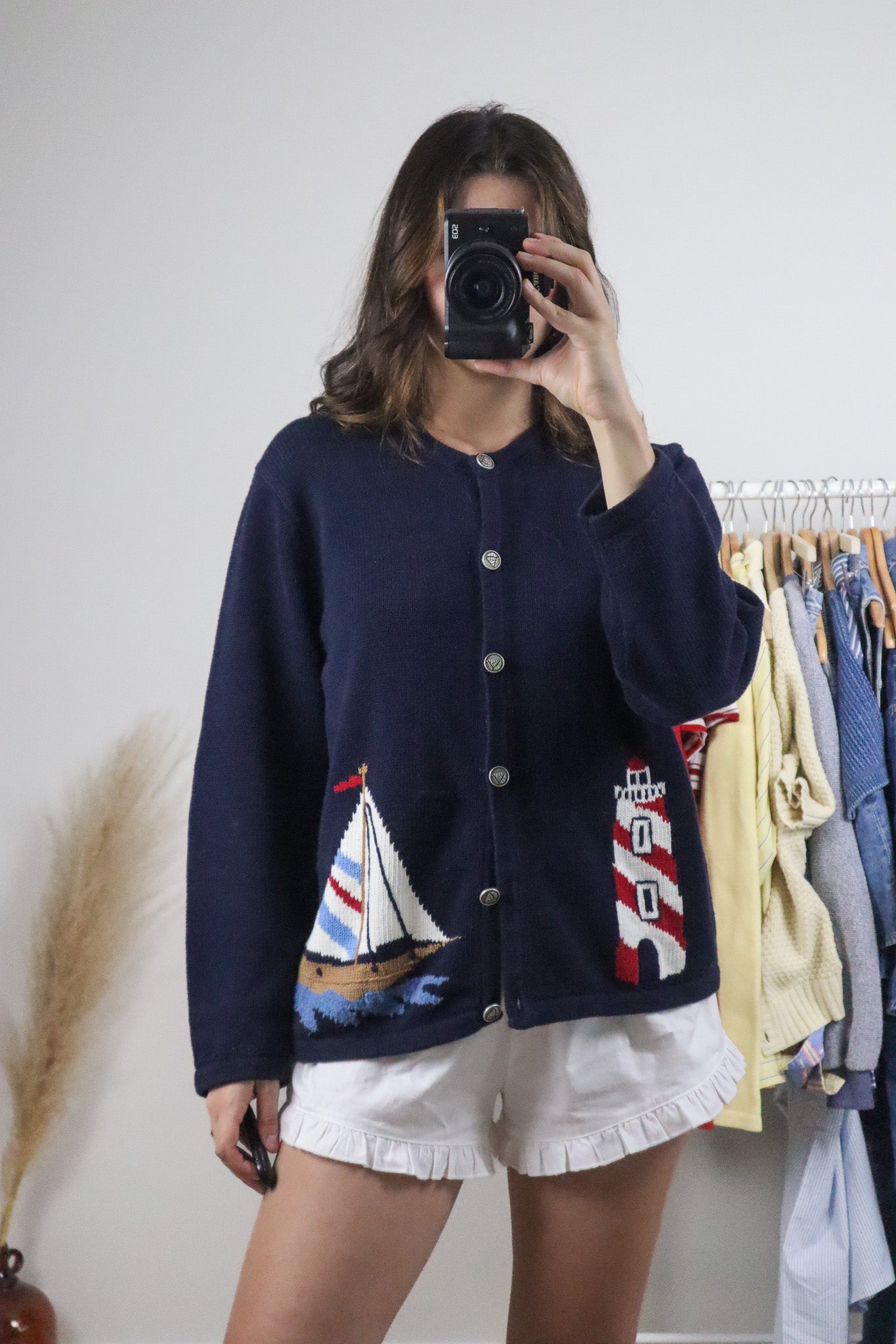 Vintage x Cotton Embroidered Graphic Cardigan (M/L)