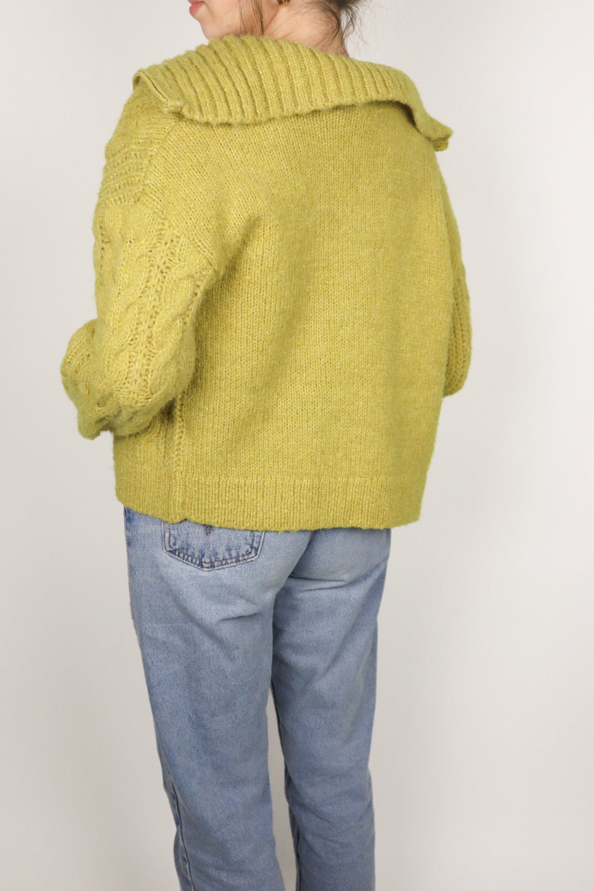 Modern x Cable Knit ZIp Up Cardigan (S)