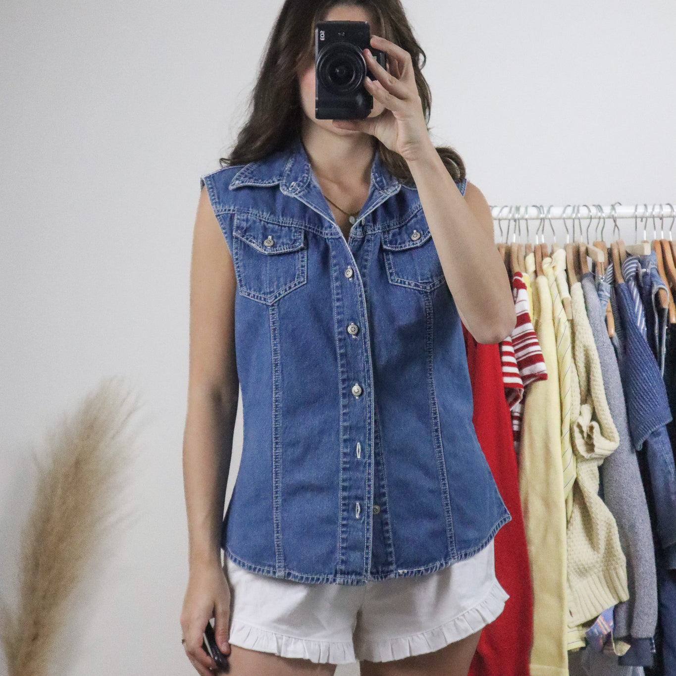Vintage x Denim Button Up (M)
