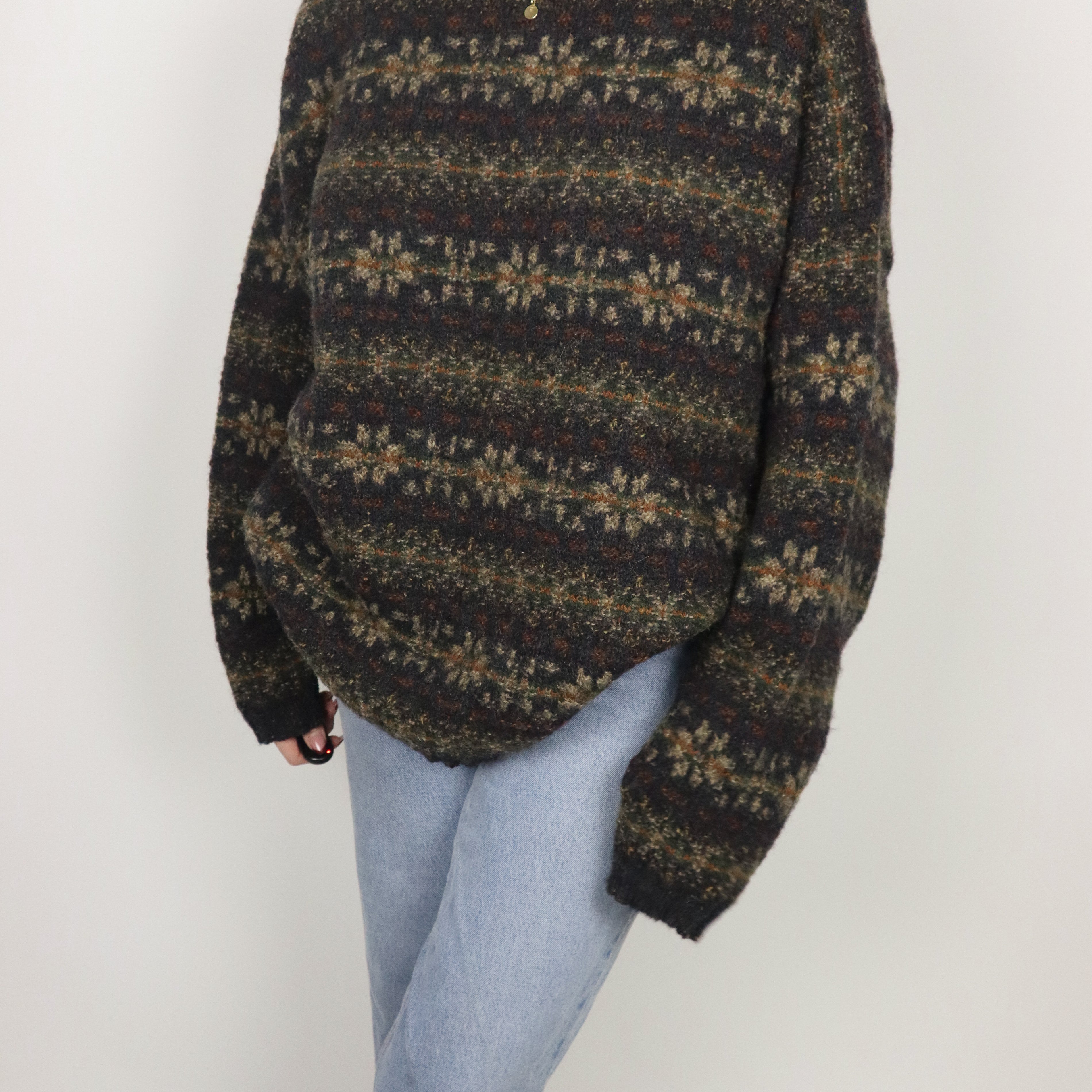 Made in USA x Vintage x Wool Patterned Sweater (L/XL)