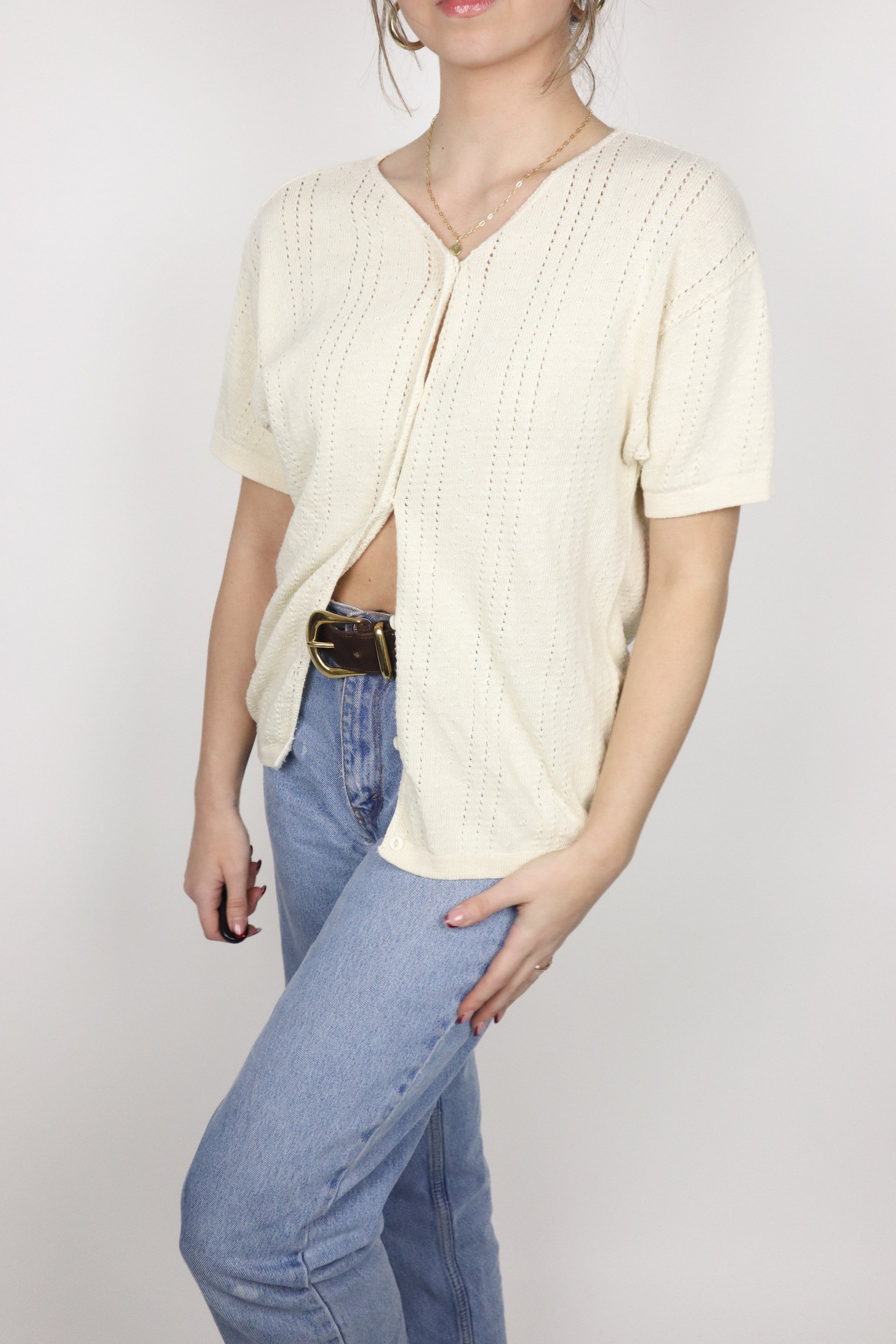 Made in Canada x Vintage x Short Sleeve Button Up (S/M)