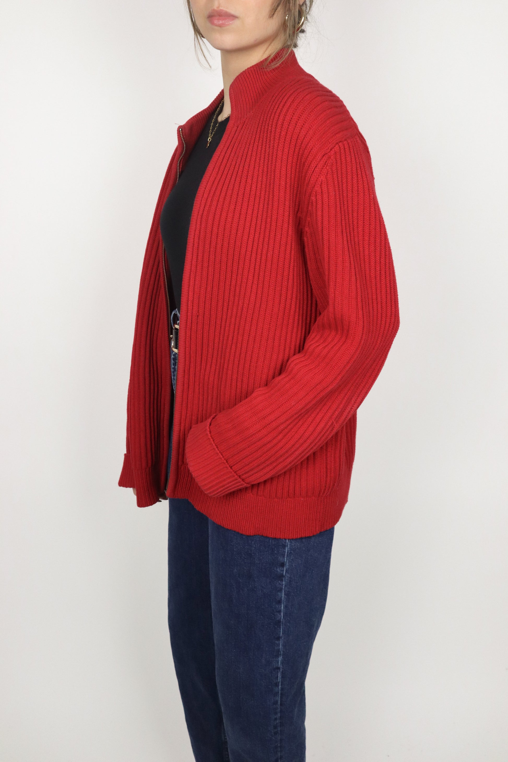 Vintage x L.L. Bean x Zip Up Knit (M)