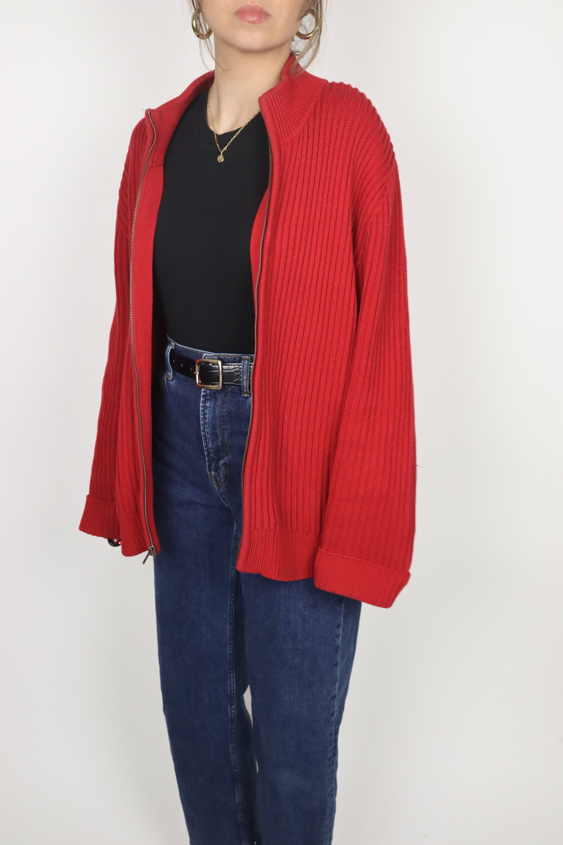 Vintage x L.L. Bean x Zip Up Knit (M)