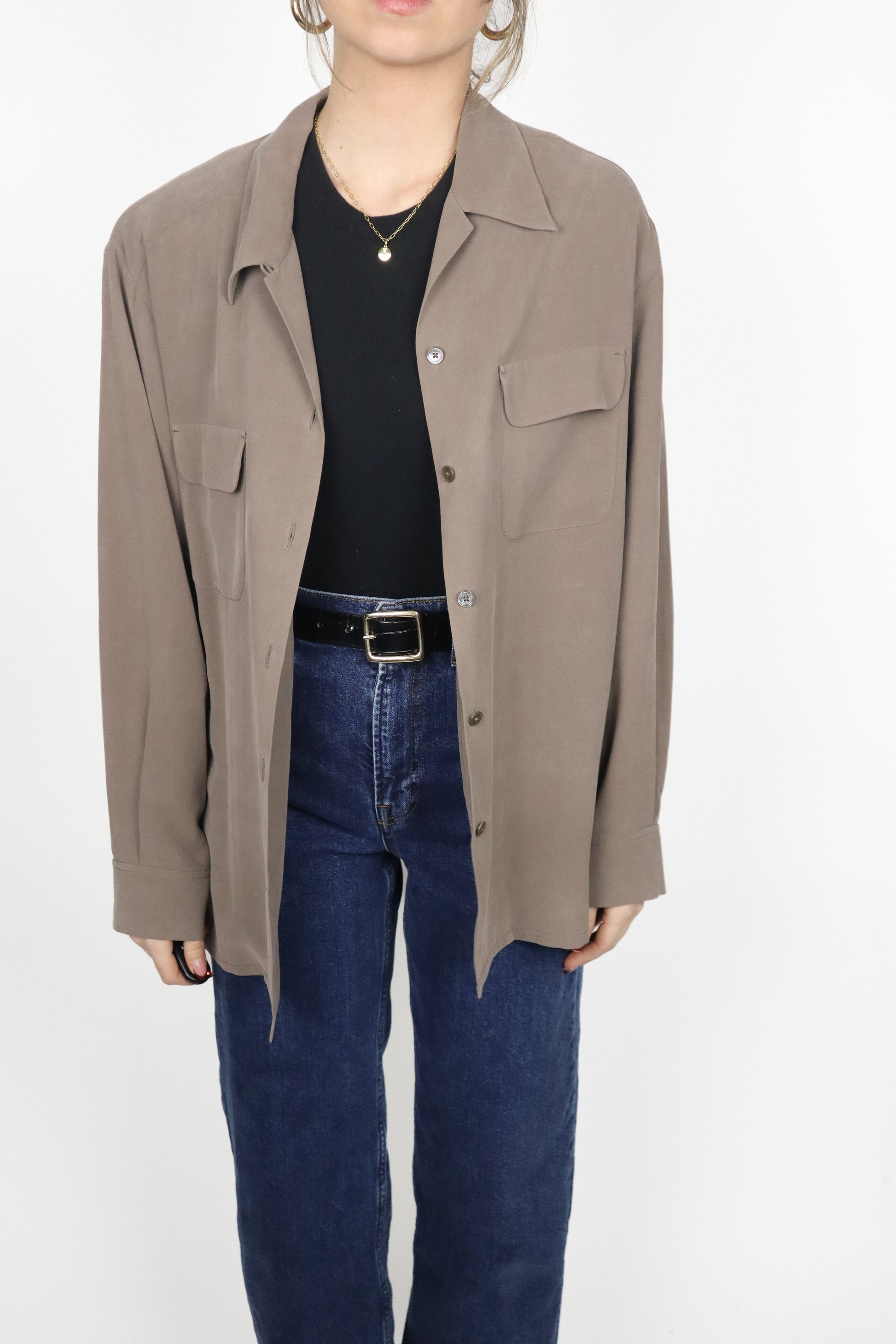 Tommy Bahama x Silk Button Up (M)