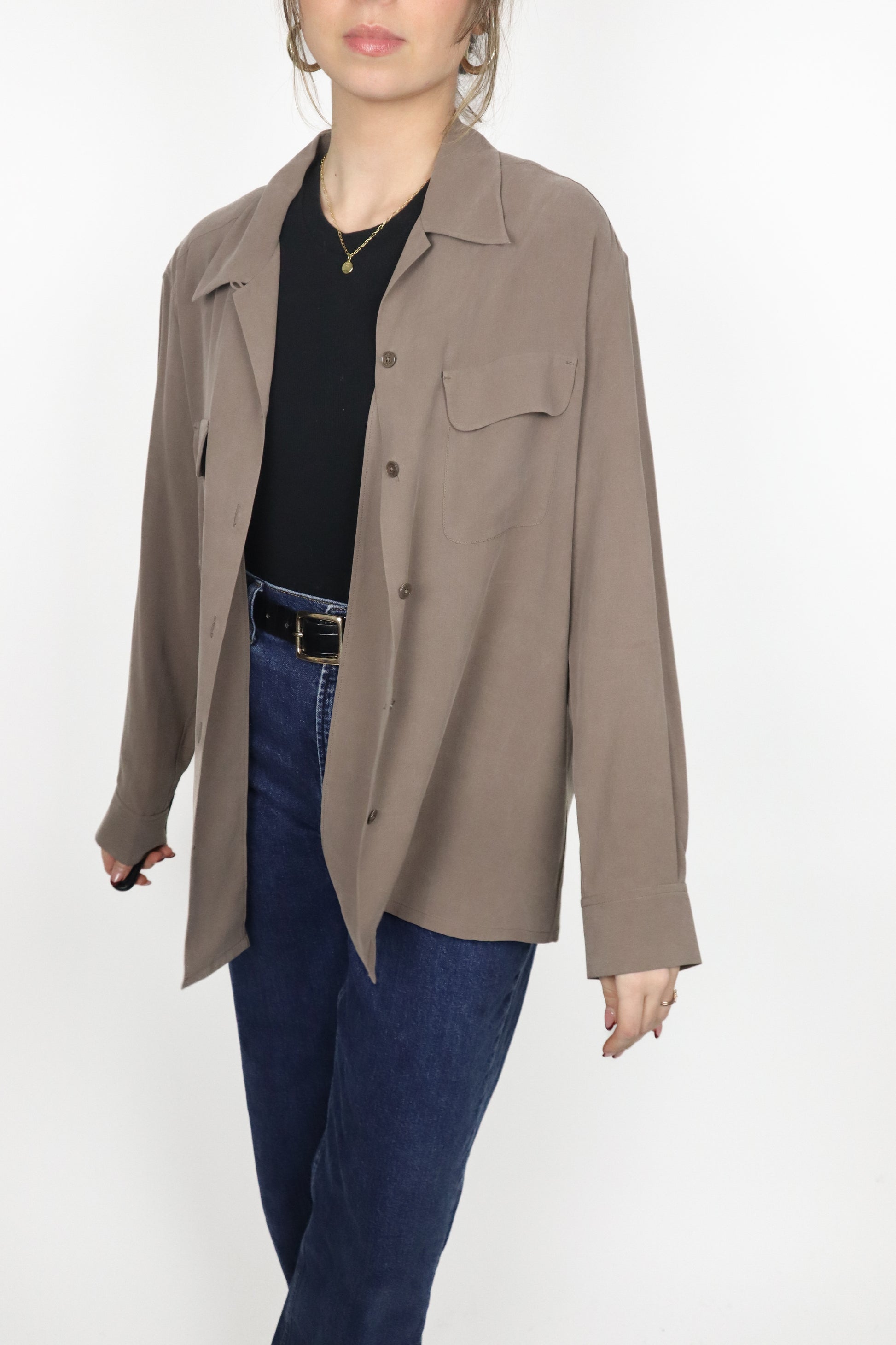 Tommy Bahama x Silk Button Up (M)