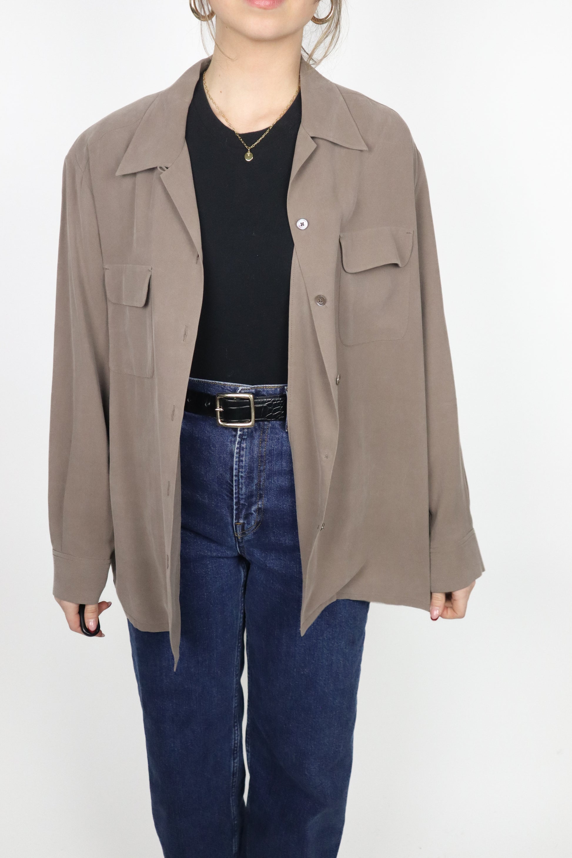 Tommy Bahama x Silk Button Up (M)