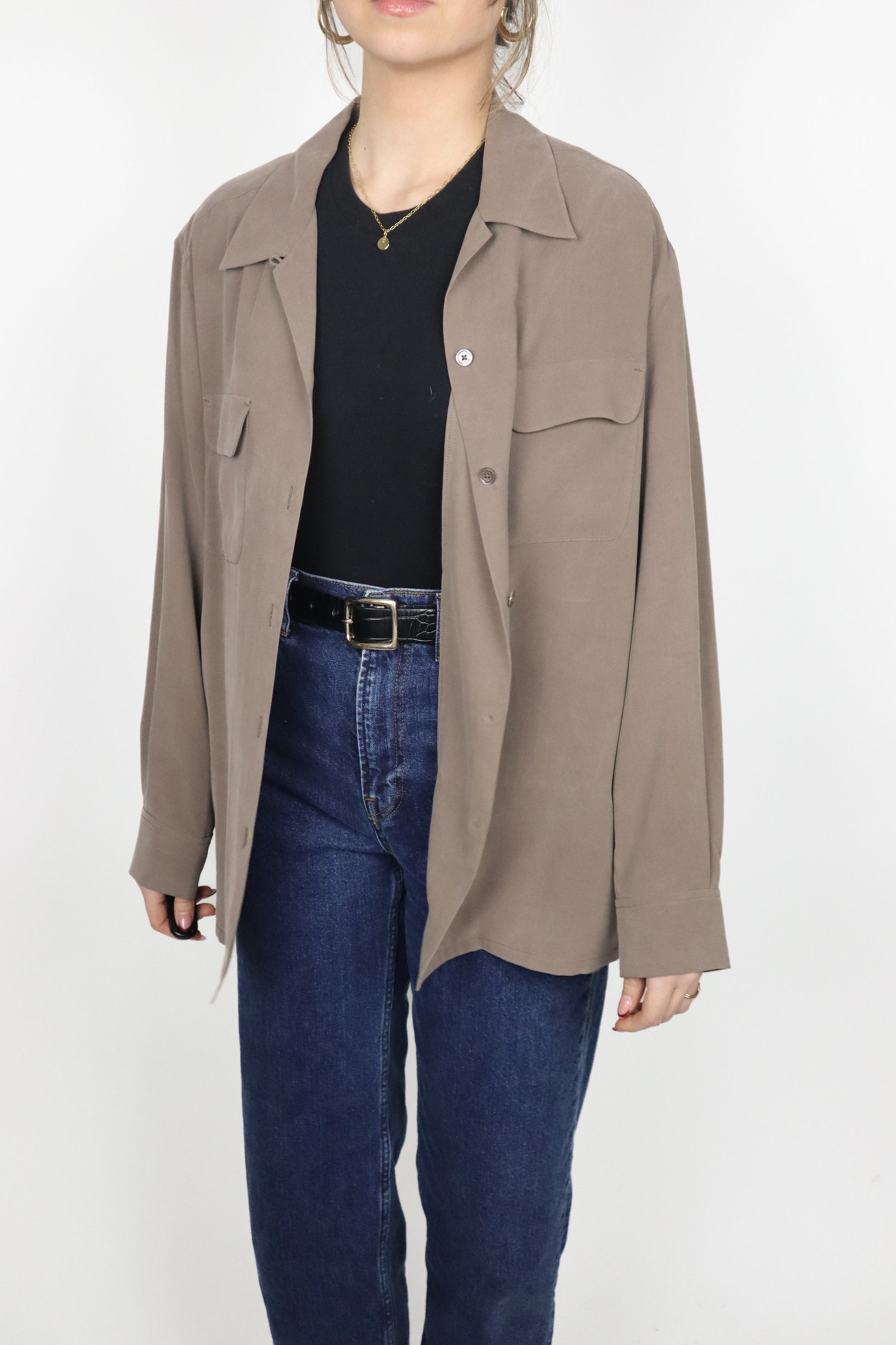 Tommy Bahama x Silk Button Up (M)