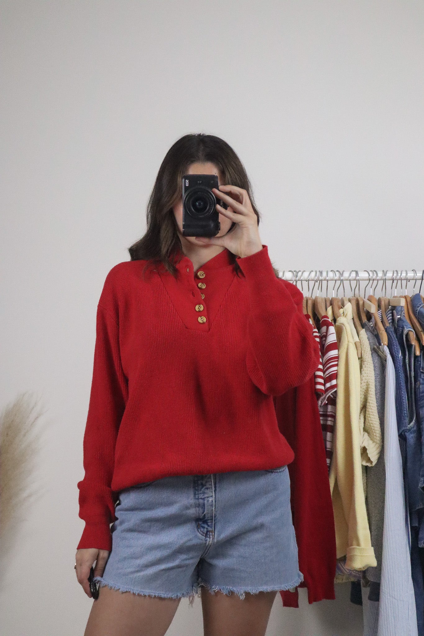 Made in Canada x Vintage x Cotton V-Neck Sweater (M/L)