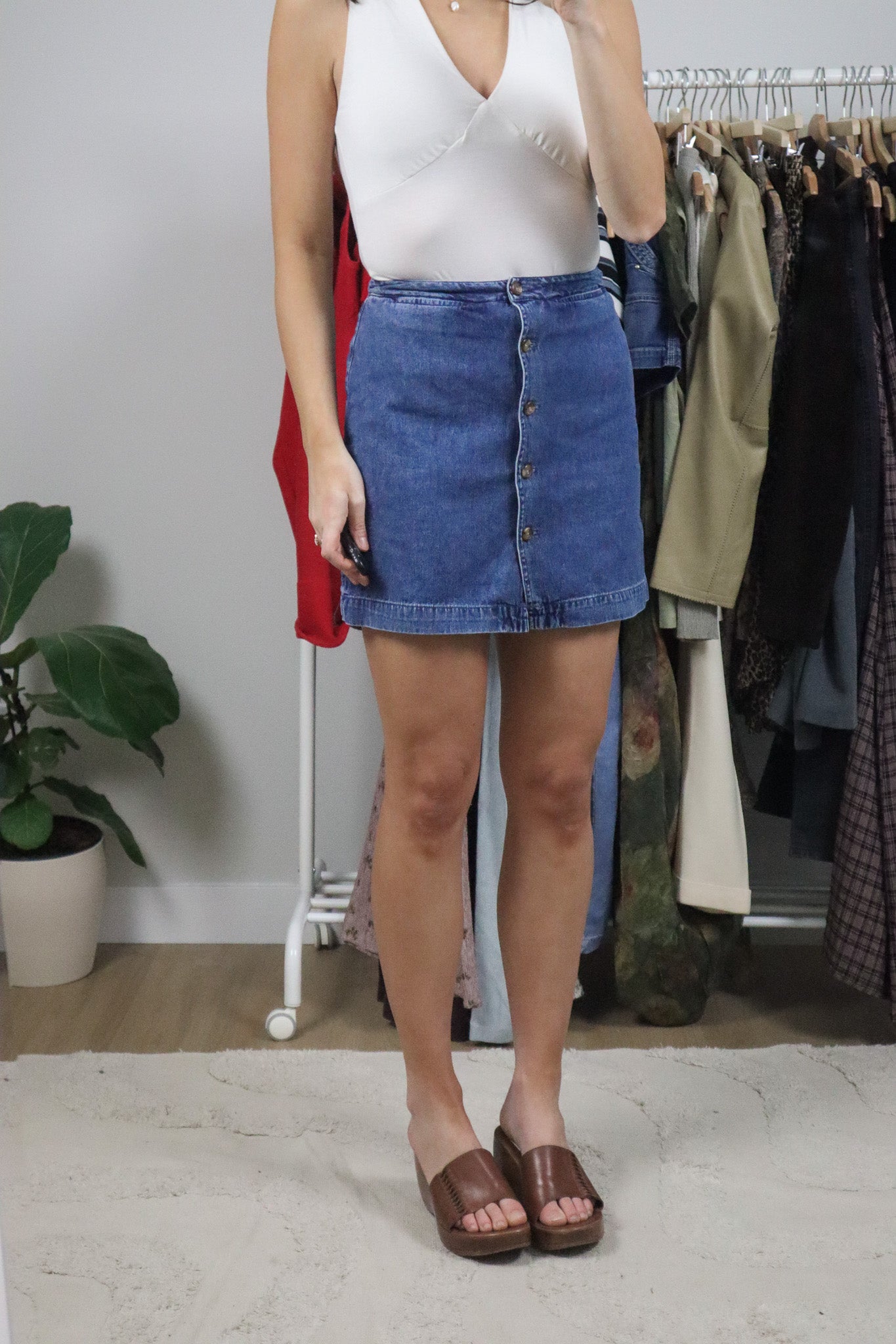 Vintage x Denim Button Skort (2)